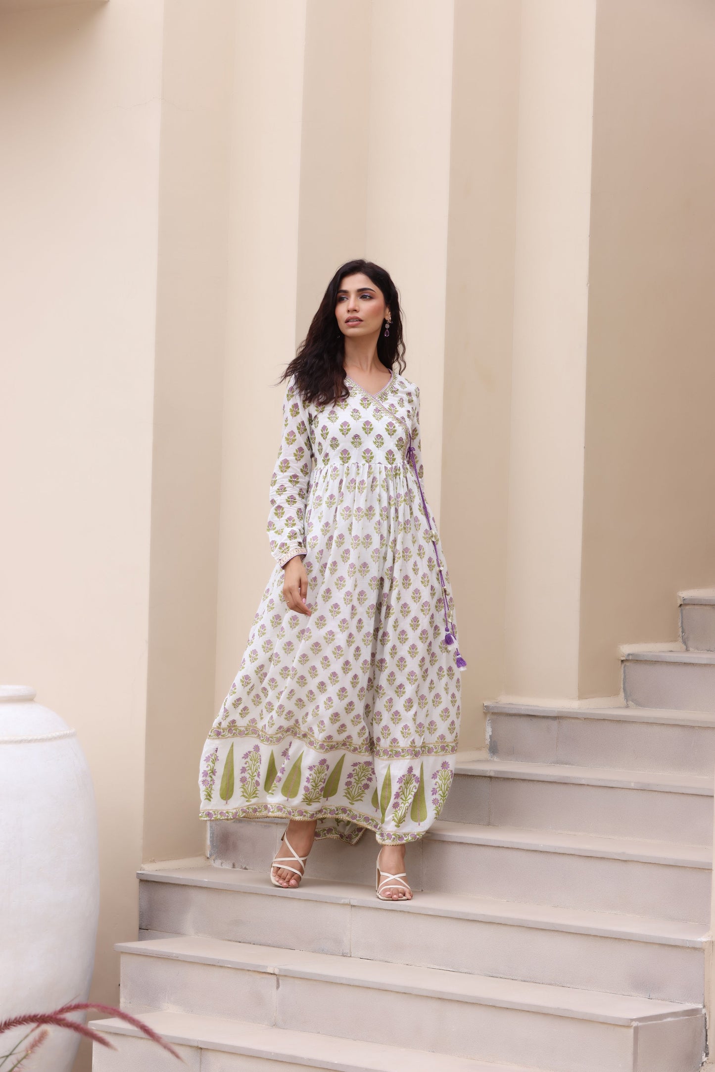 Rajwadi Angrakha Cotton Suit Set