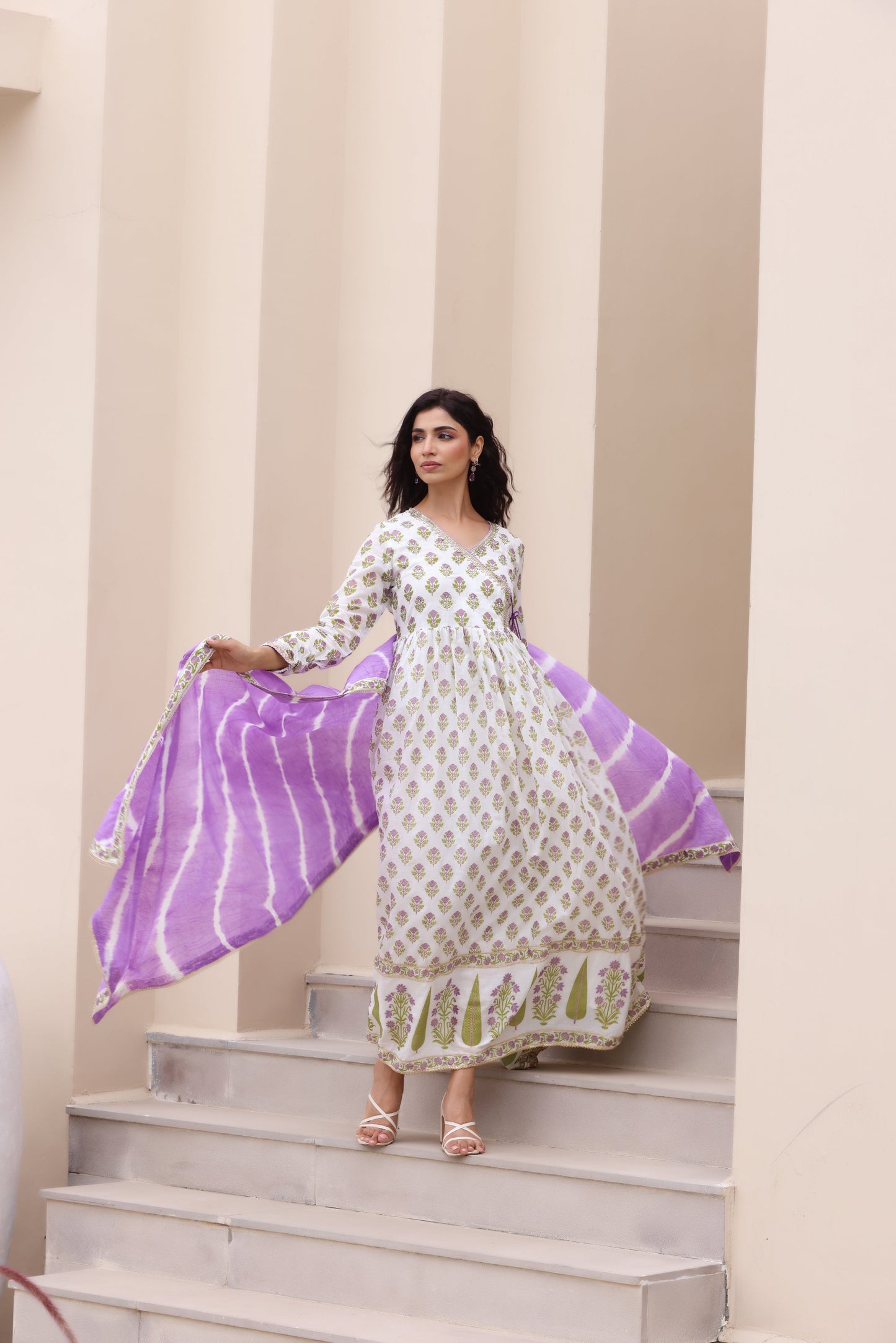 Rajwadi Angrakha Cotton Suit Set