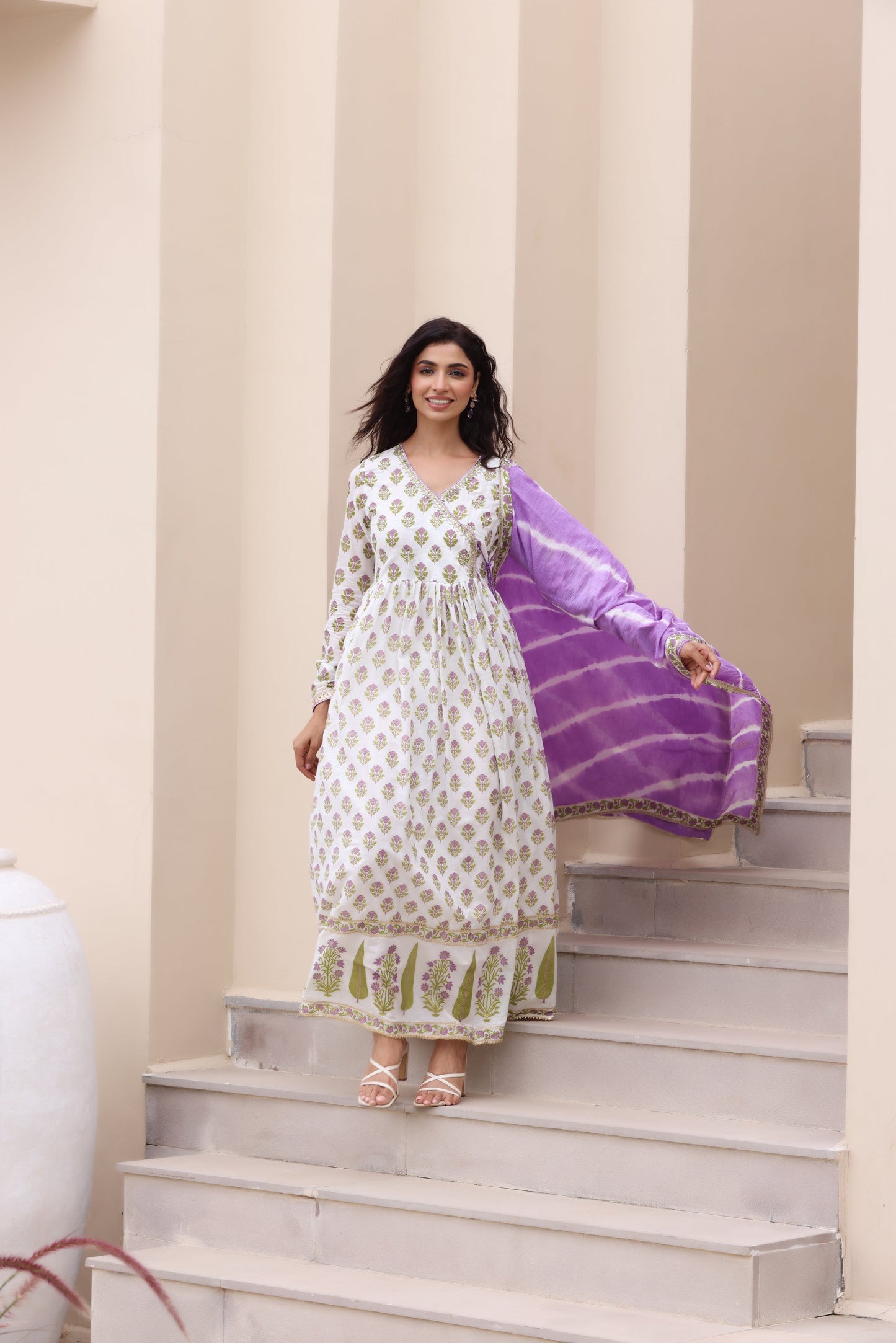 Rajwadi Angrakha Cotton Suit Set