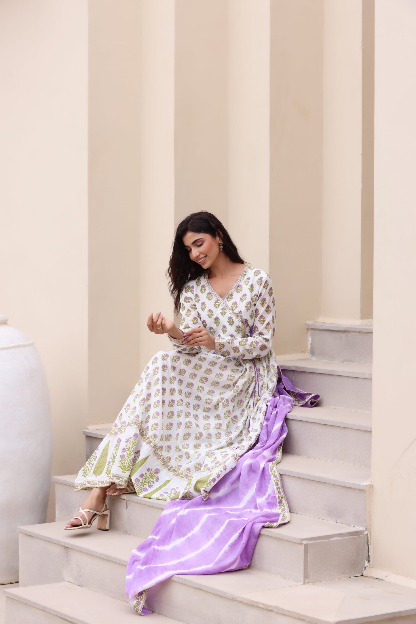 Rajwadi Angrakha Cotton Suit Set