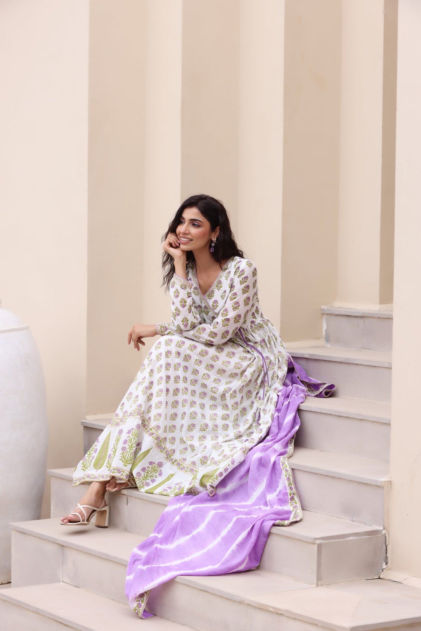 Rajwadi Angrakha Cotton Suit Set