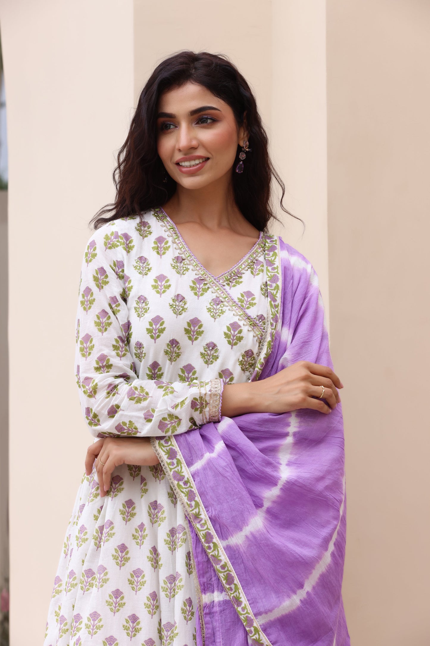 Rajwadi Angrakha Cotton Suit Set