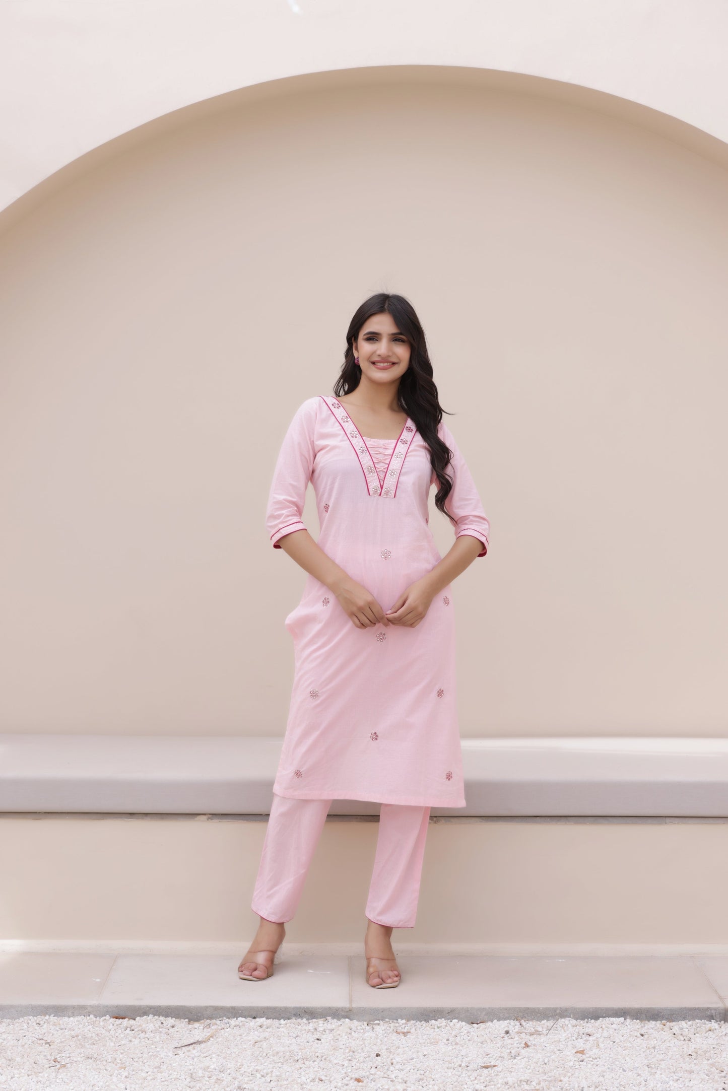 Elegant Ease Cotton Suit Set