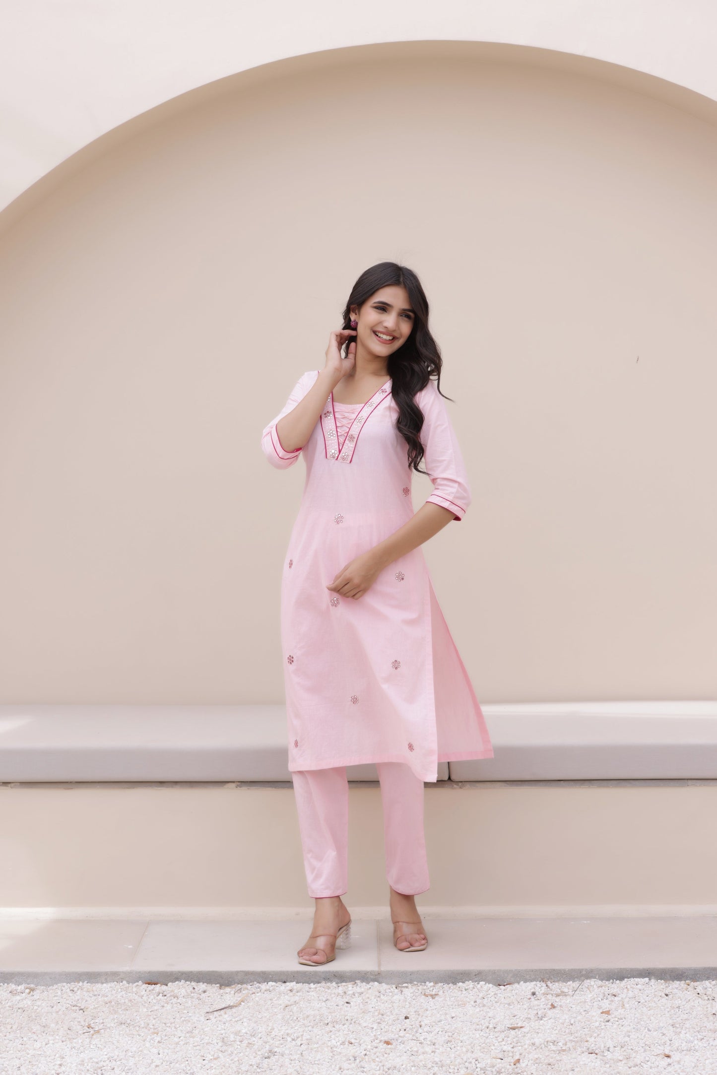 Elegant Ease Cotton Suit Set