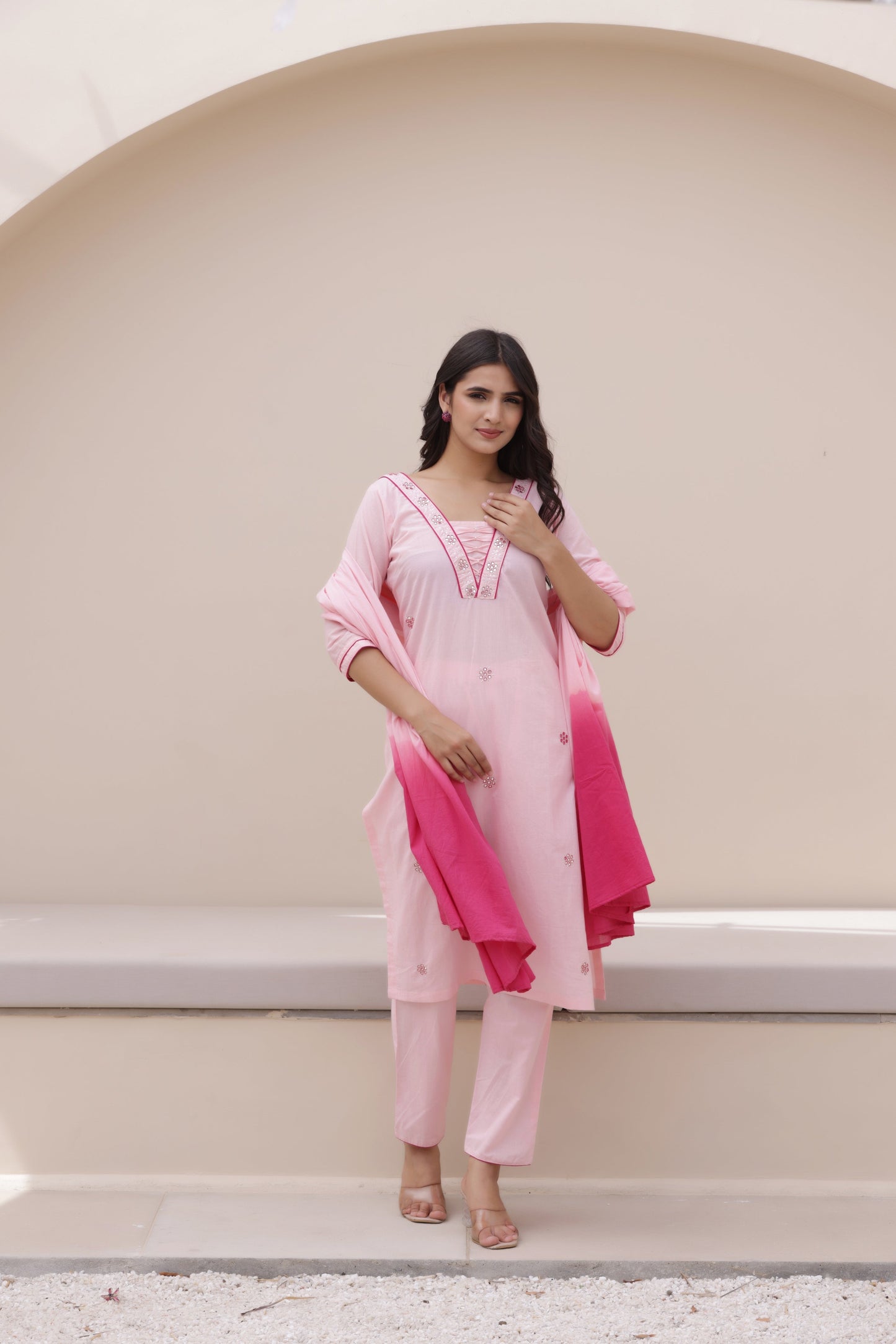 Elegant Ease Cotton Suit Set