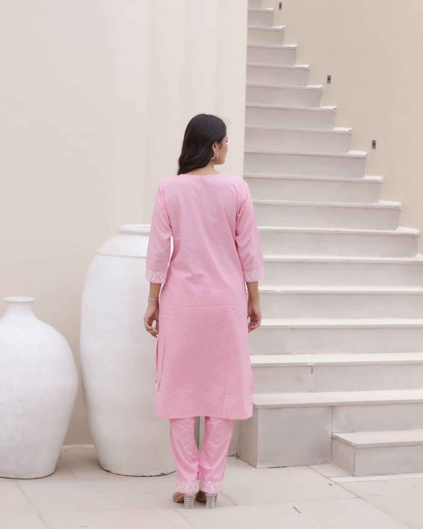 Rosy Delight Cotton Suit Set