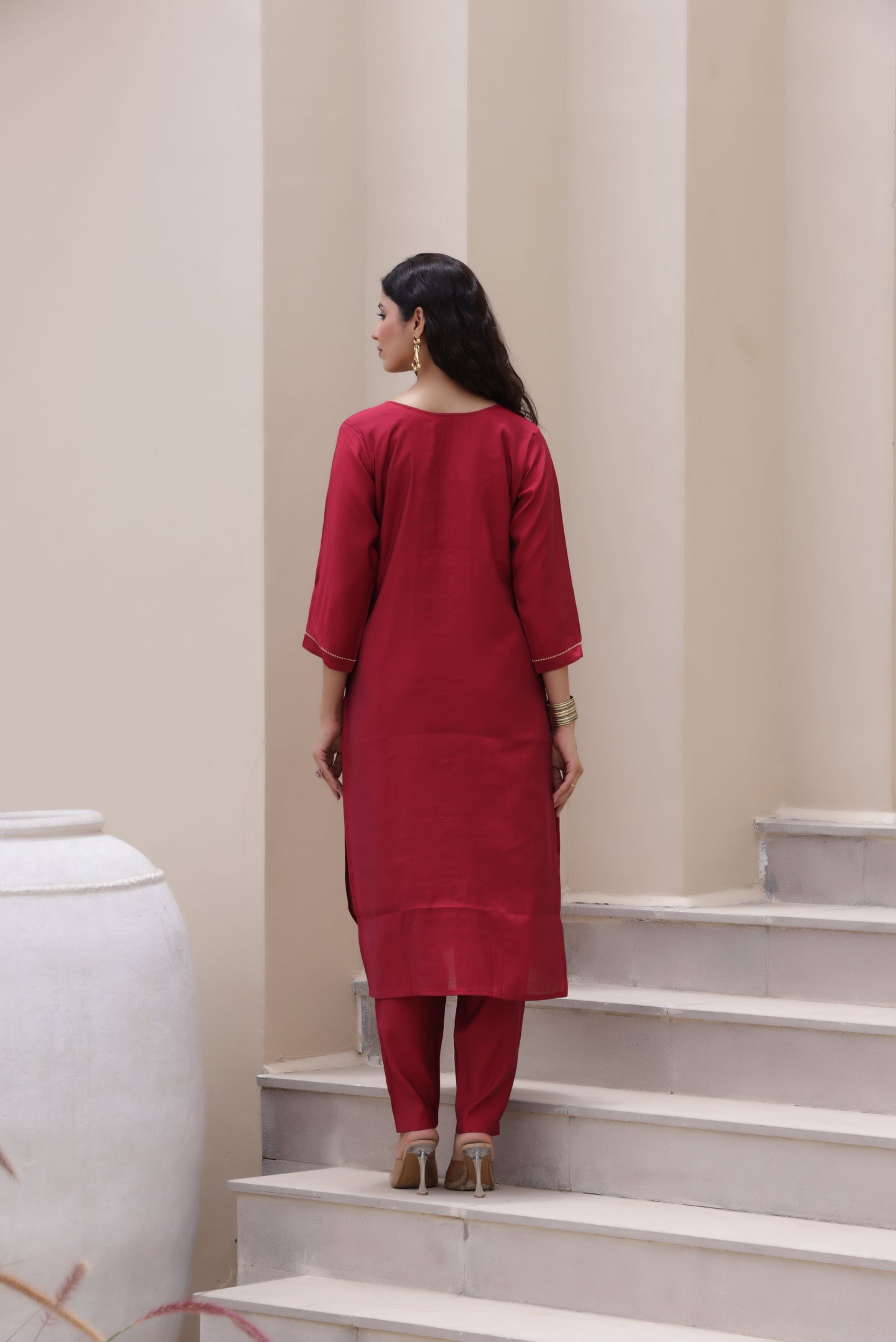 Ruby Rouge Muslic Suit Set