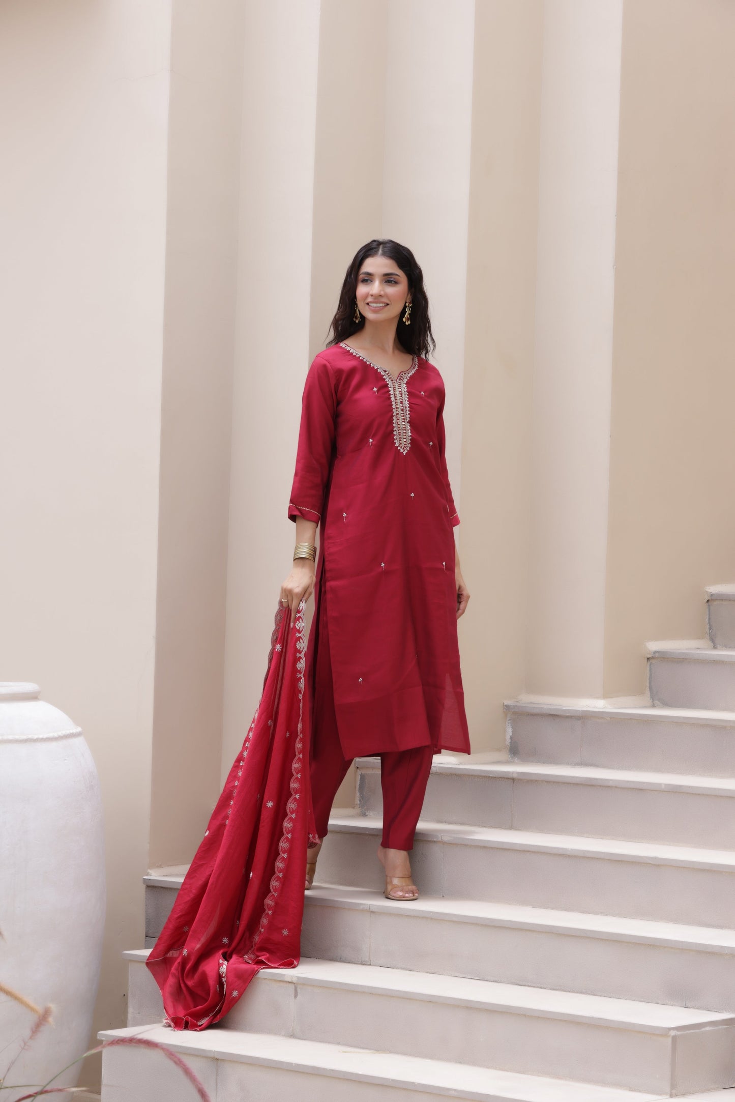Ruby Rouge Muslic Suit Set