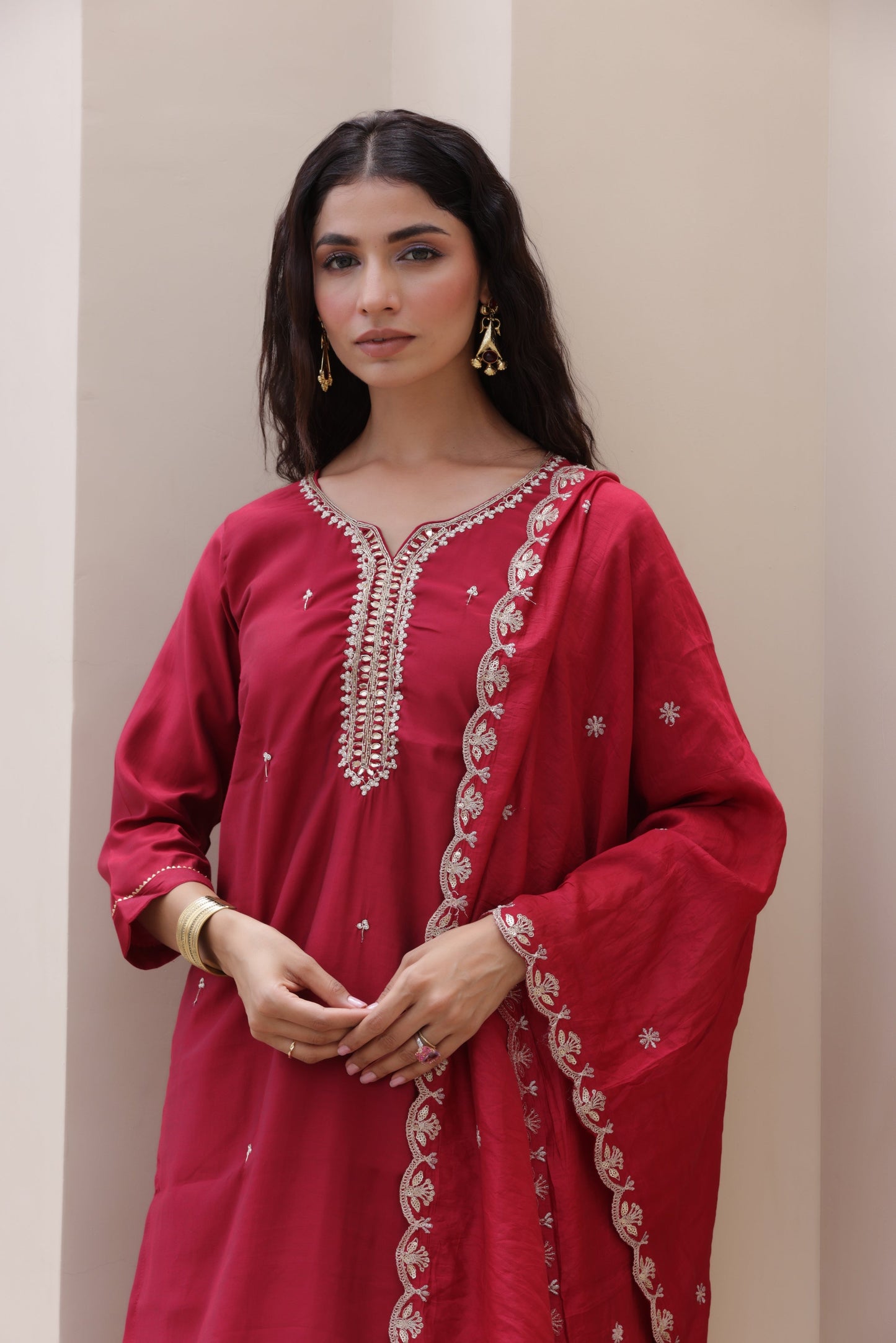 Ruby Rouge Muslic Suit Set