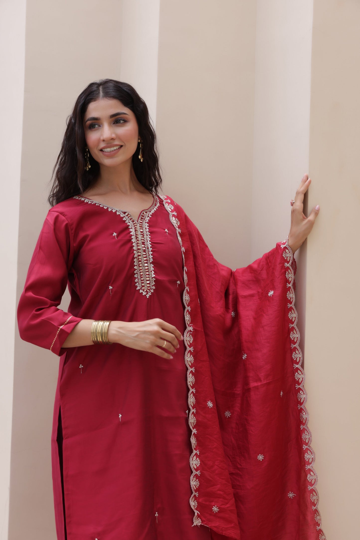 Ruby Rouge Muslic Suit Set