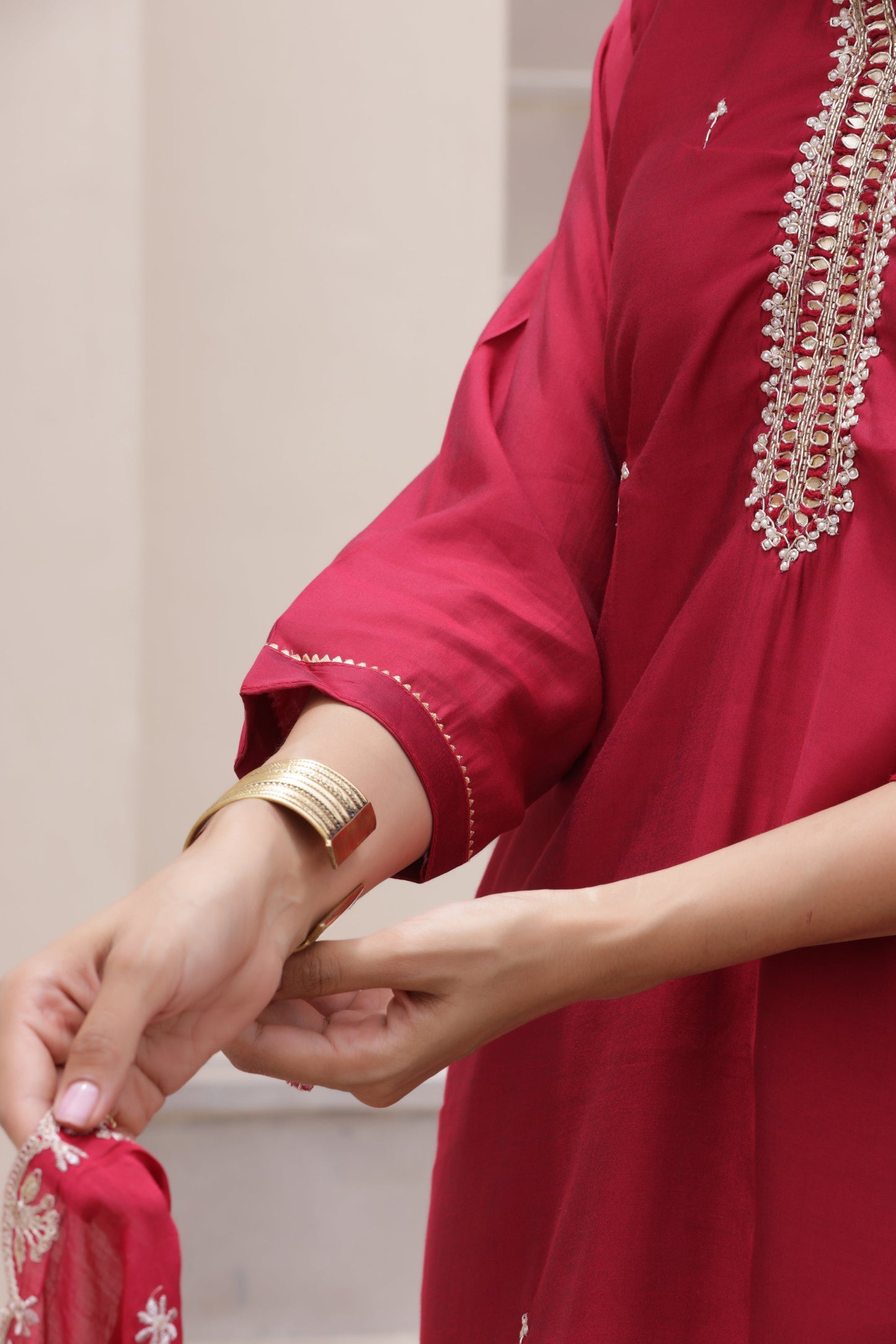 Ruby Rouge Muslic Suit Set
