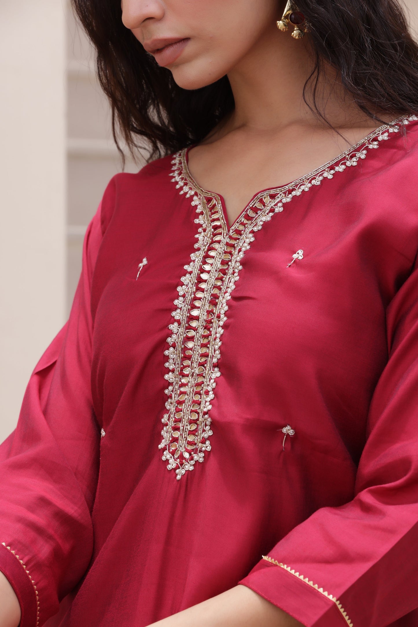 Ruby Rouge Muslic Suit Set