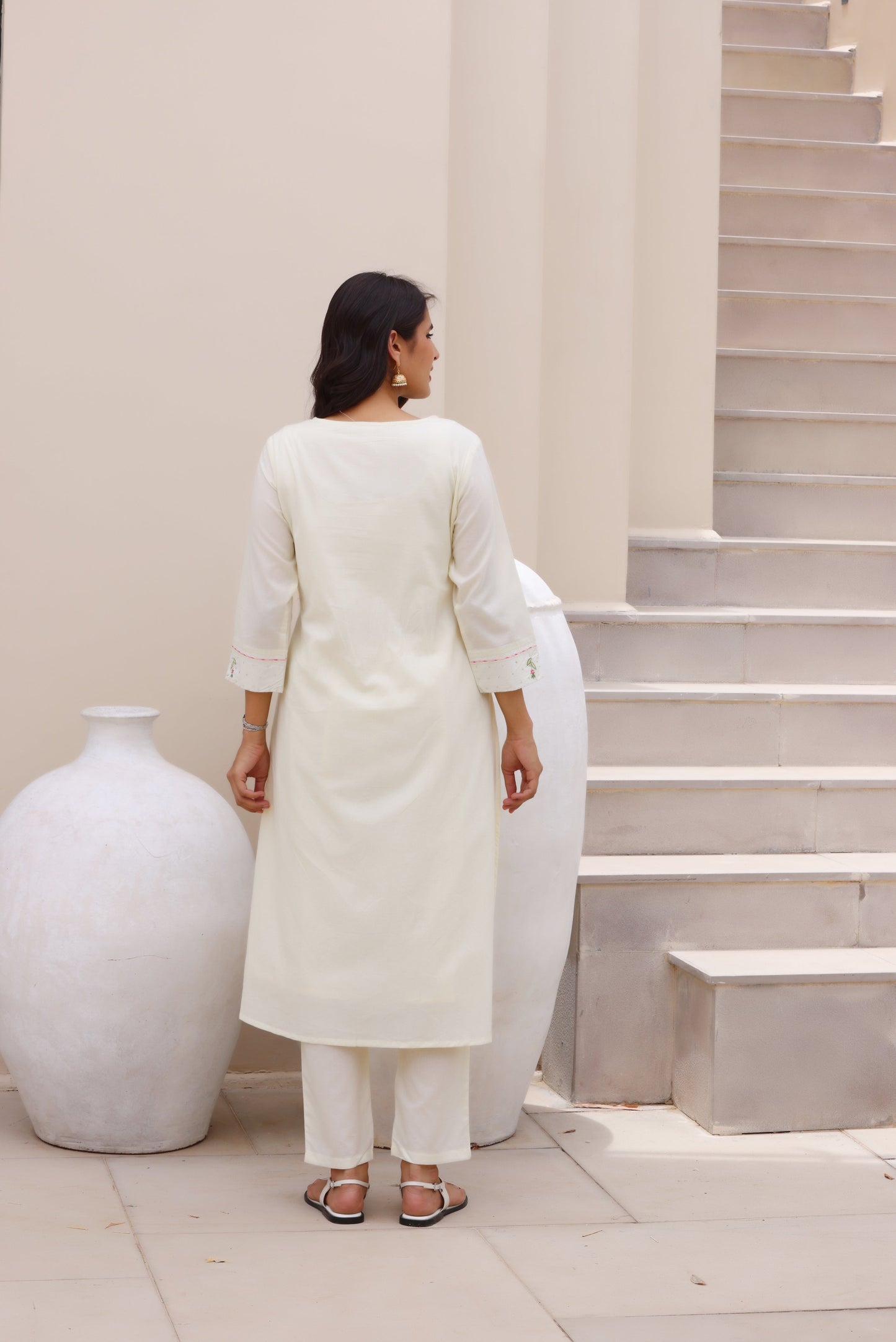 Summer Blush Cotton Suit Set