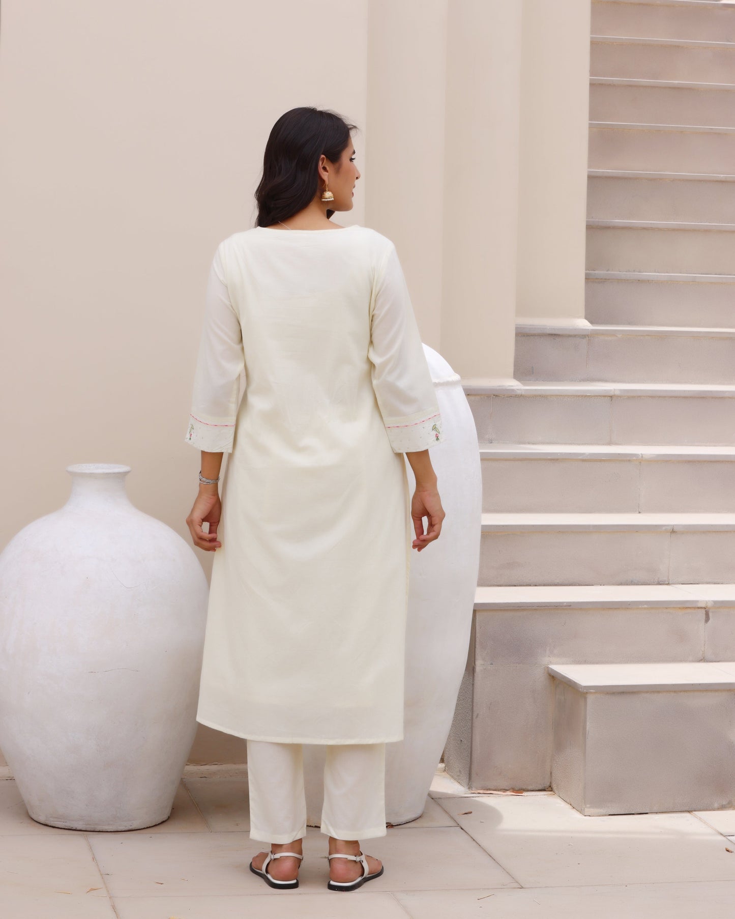 Summer Blush Cotton Suit Set