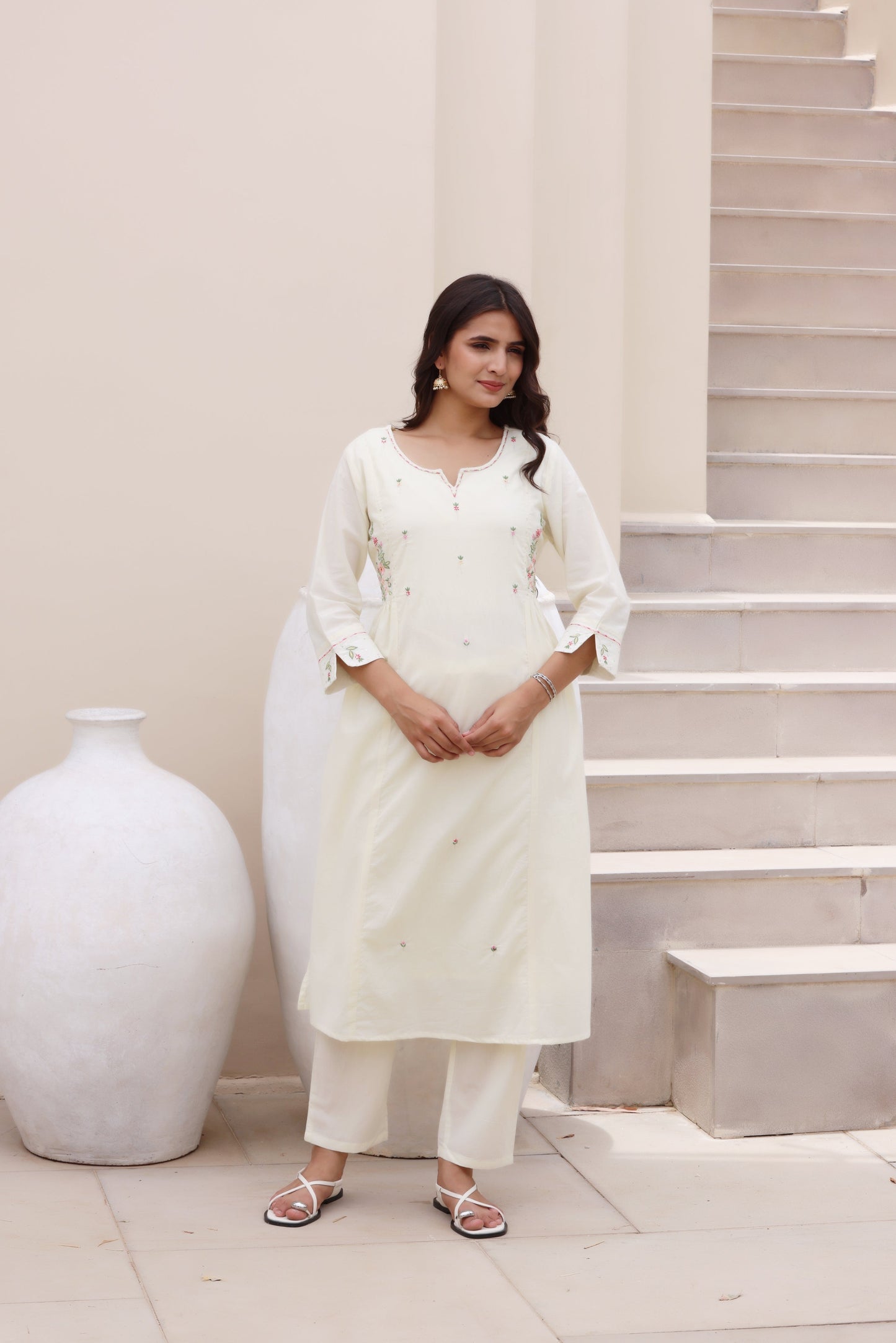Summer Blush Cotton Suit Set