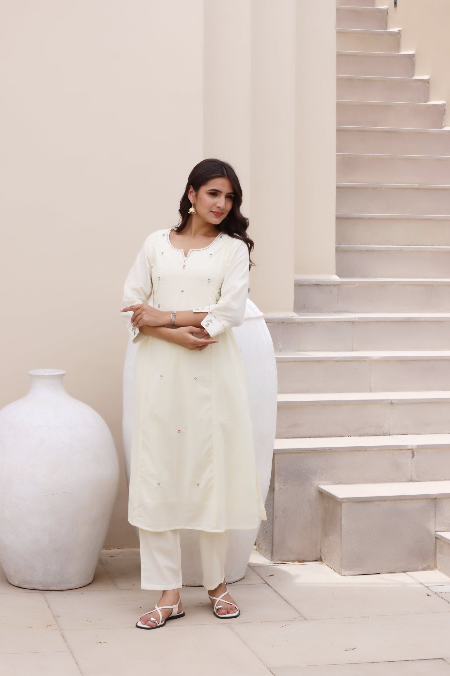 Summer Blush Cotton Suit Set