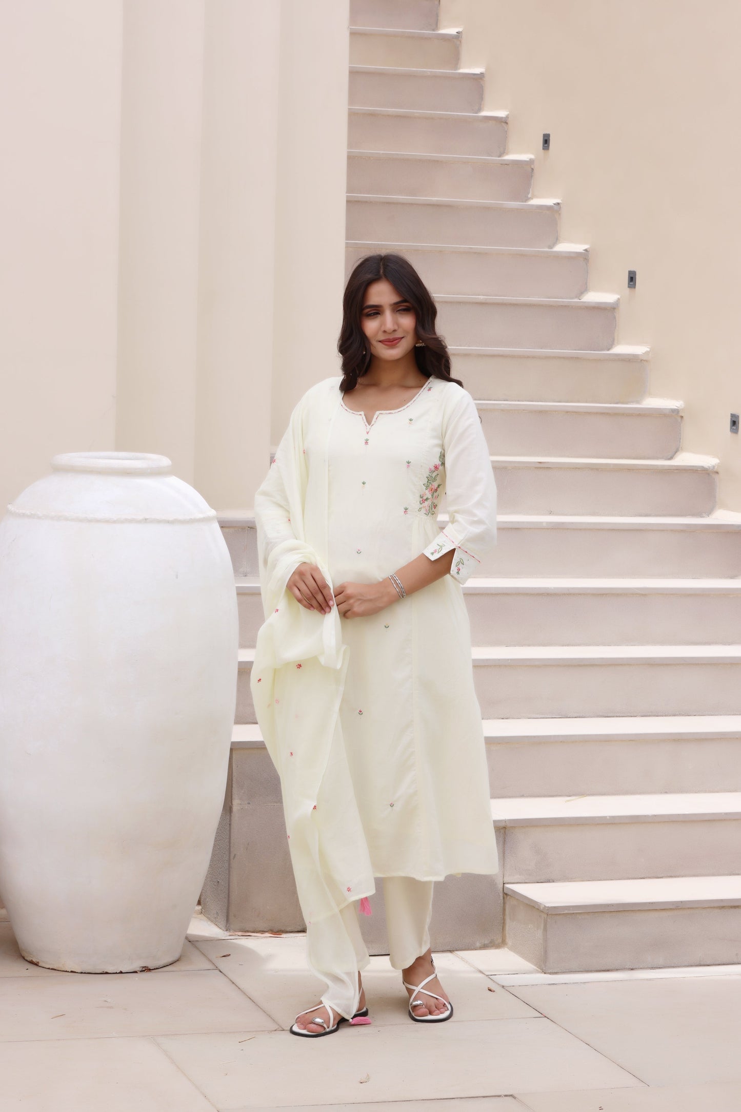 Summer Blush Cotton Suit Set