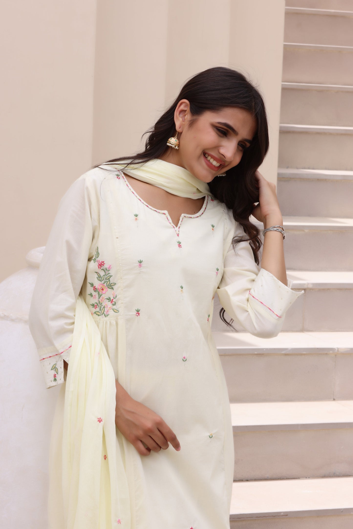 Summer Blush Cotton Suit Set