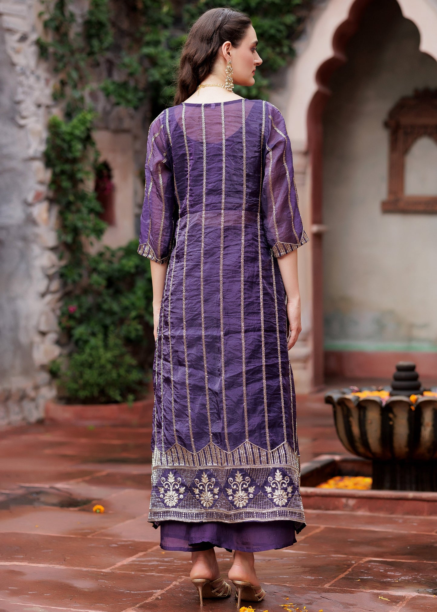 Fusion Bloom Festive Indo-Western Set