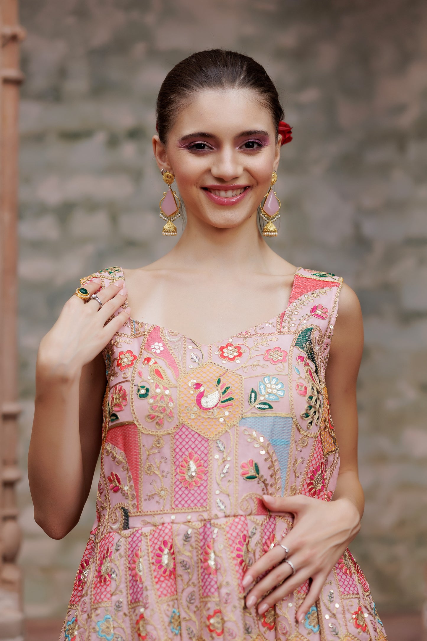 Zari Dream Pastel Anarkali Suit Set