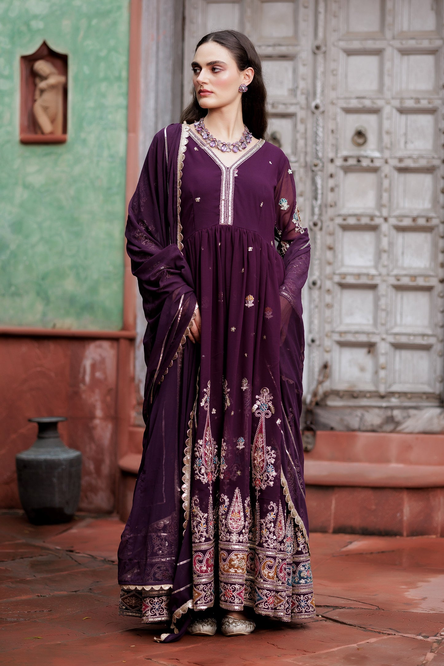 Gulzaar Festive Embroidered Maxi Dress