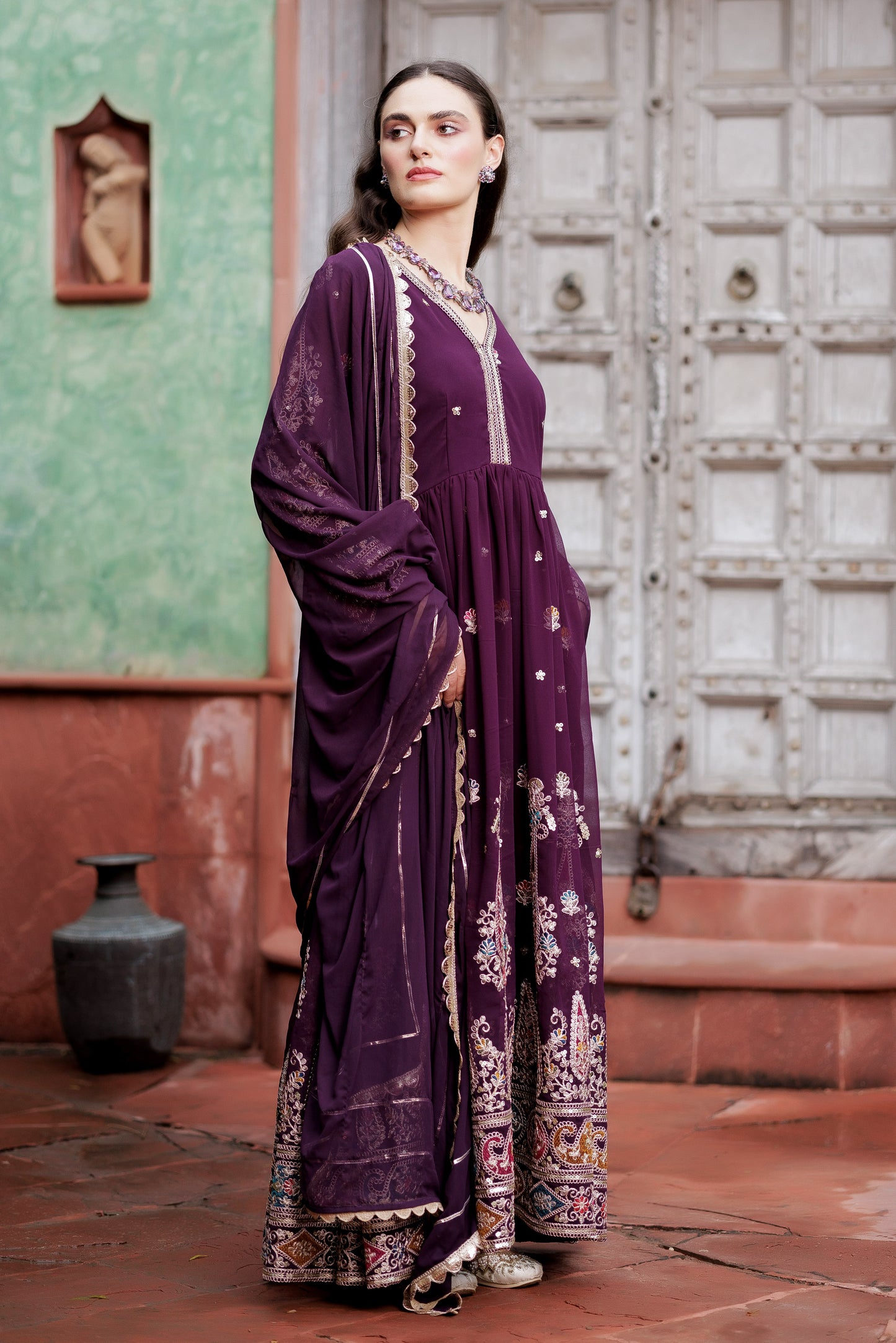 Gulzaar Festive Embroidered Maxi Dress