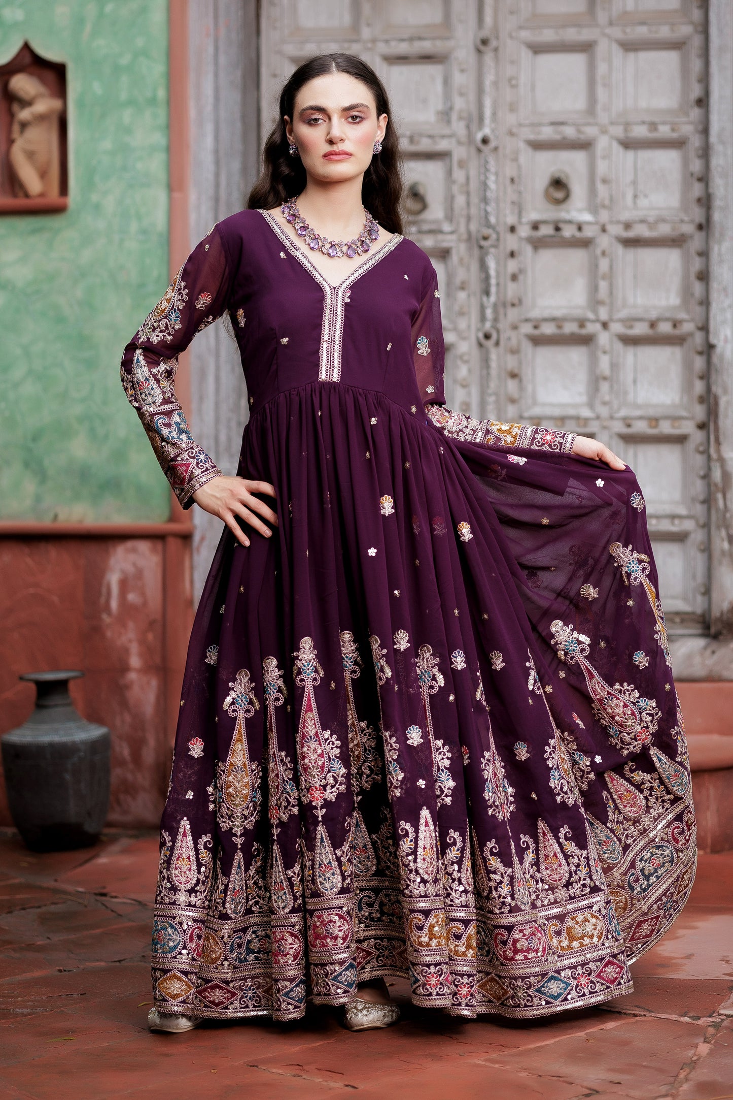 Gulzaar Festive Embroidered Maxi Dress