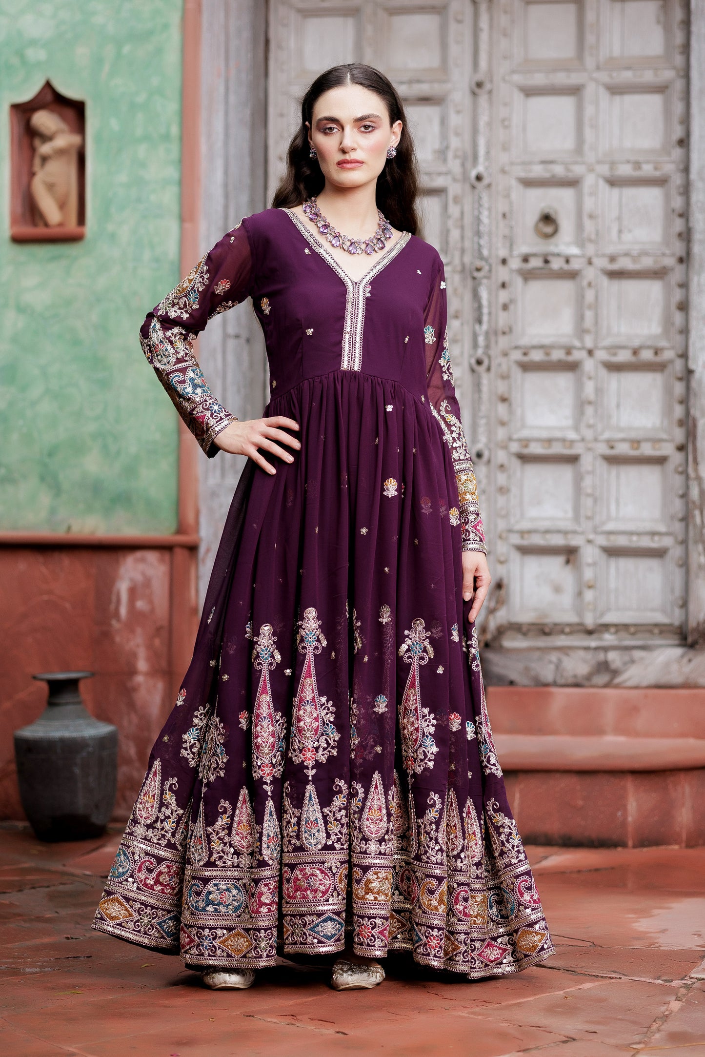 Gulzaar Festive Embroidered Maxi Dress