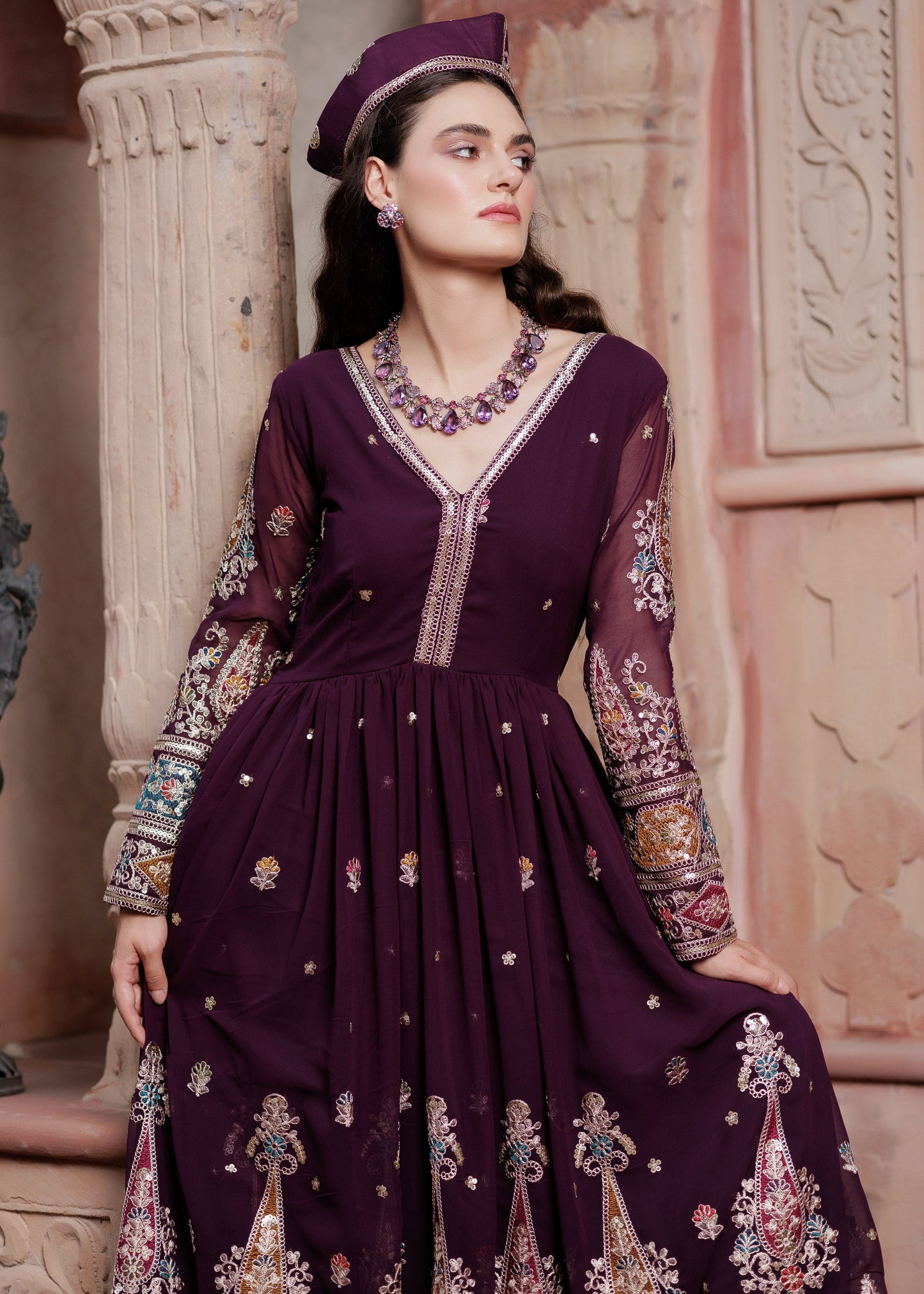 Gulzaar Festive Embroidered Maxi Dress