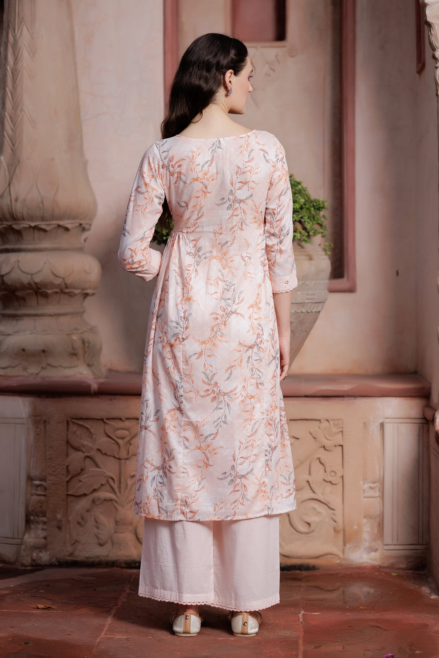 Noor Blush Floral Kurta Dupatta Set