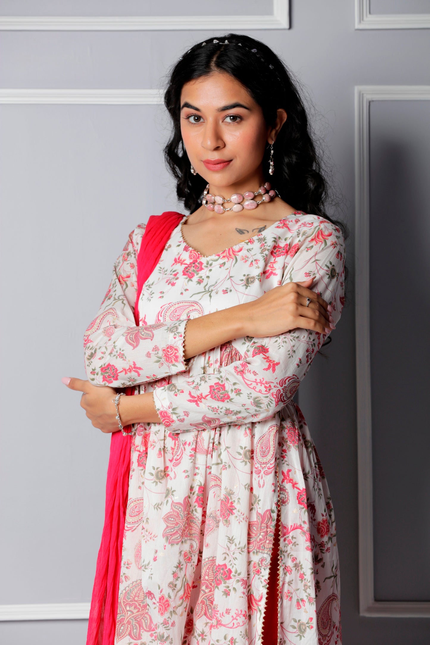 Veronica Floral Print Kurta Suit Set