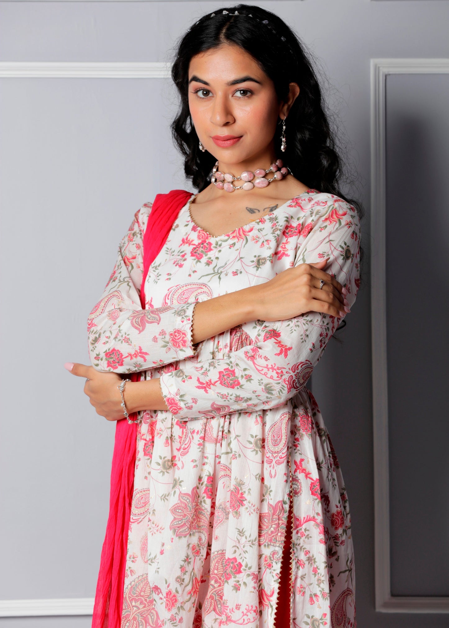 Veronica Floral Print Kurta Suit Set
