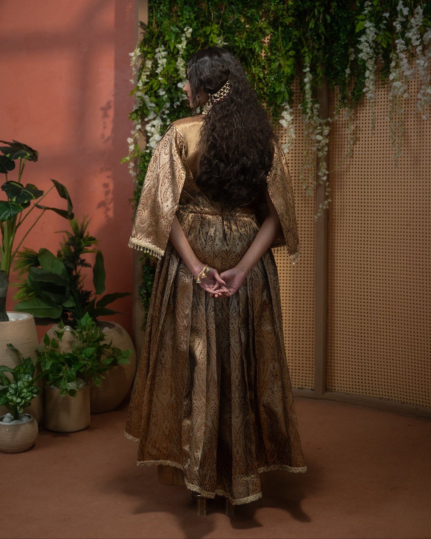 Brocade Indo-Western jacket set