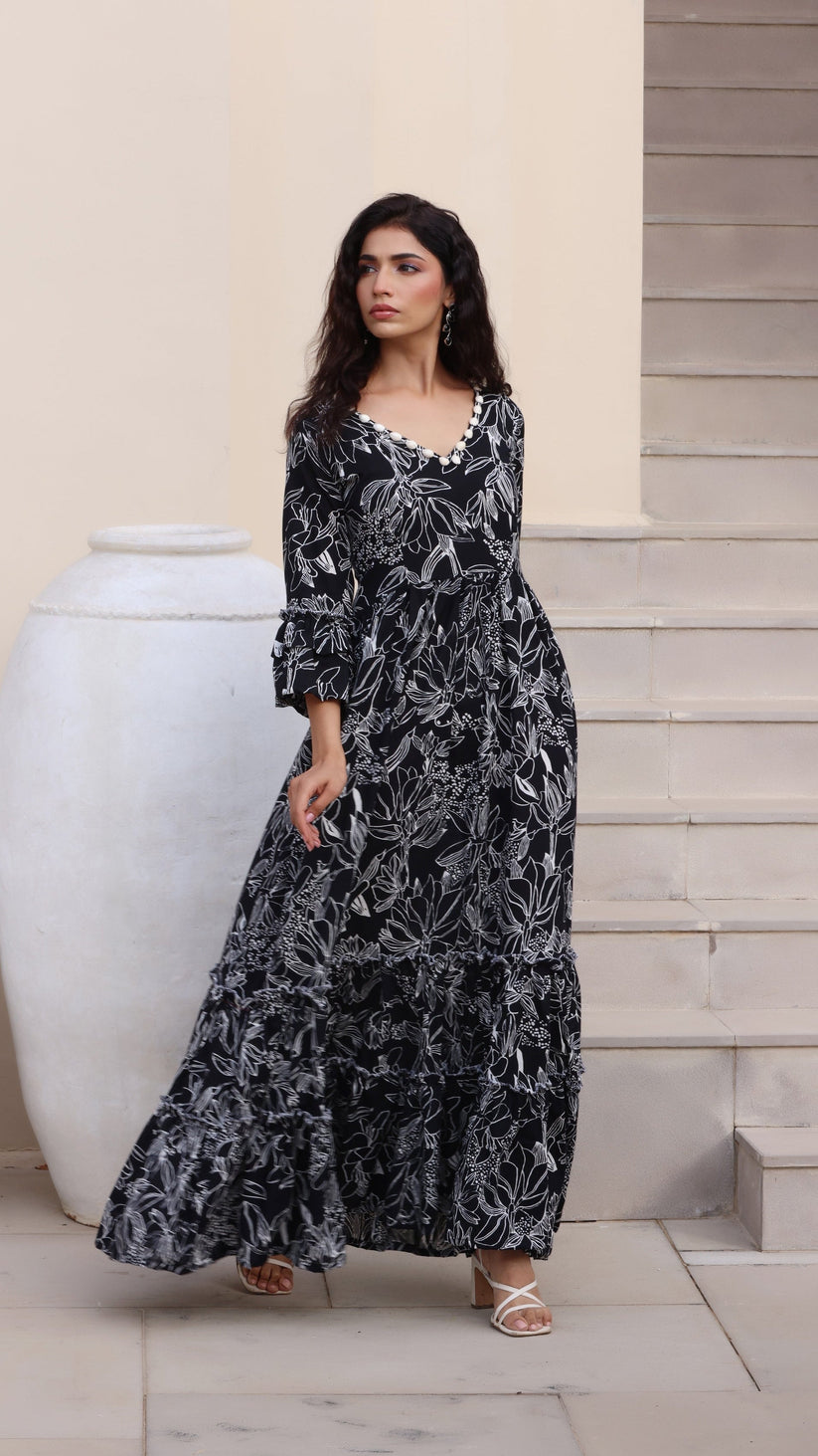 Sleek Black Dress – Ocean Ethnic