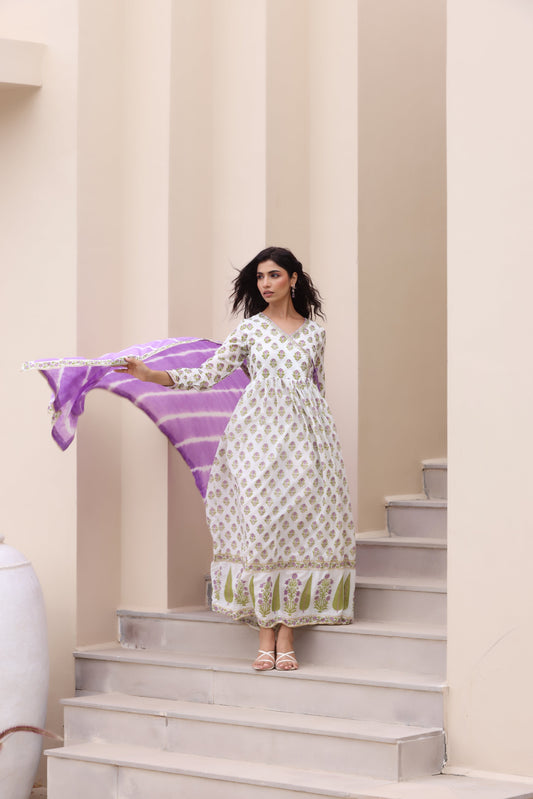 Rajwadi Angrakha Cotton Suit Set