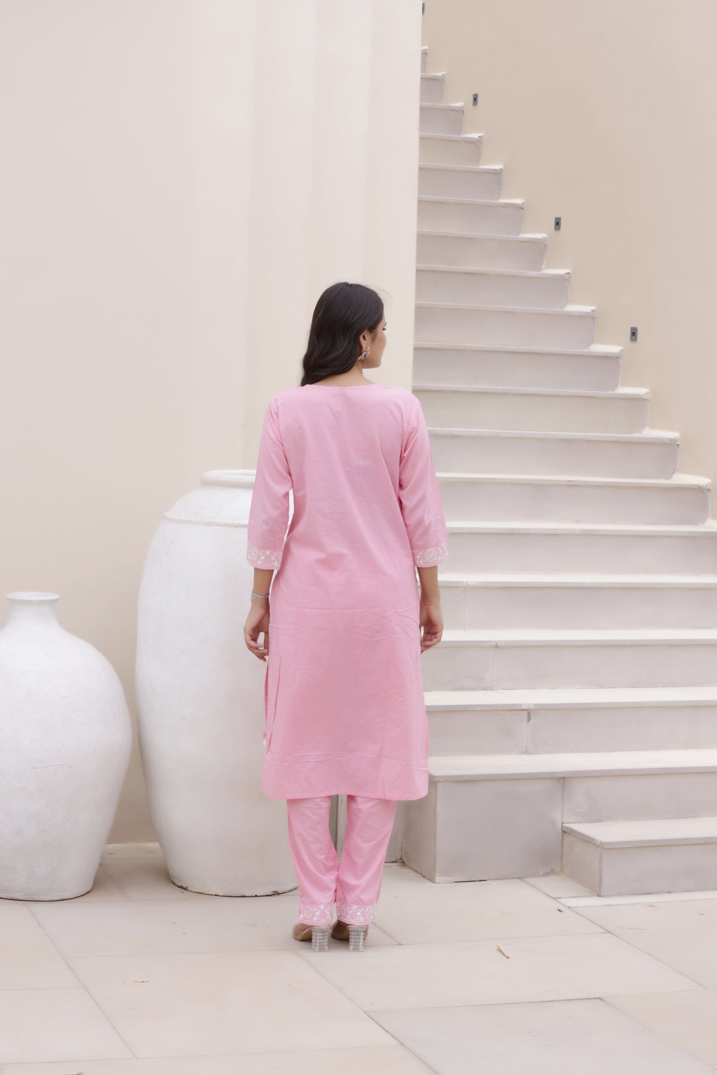 Rosy Delight Cotton Suit Set