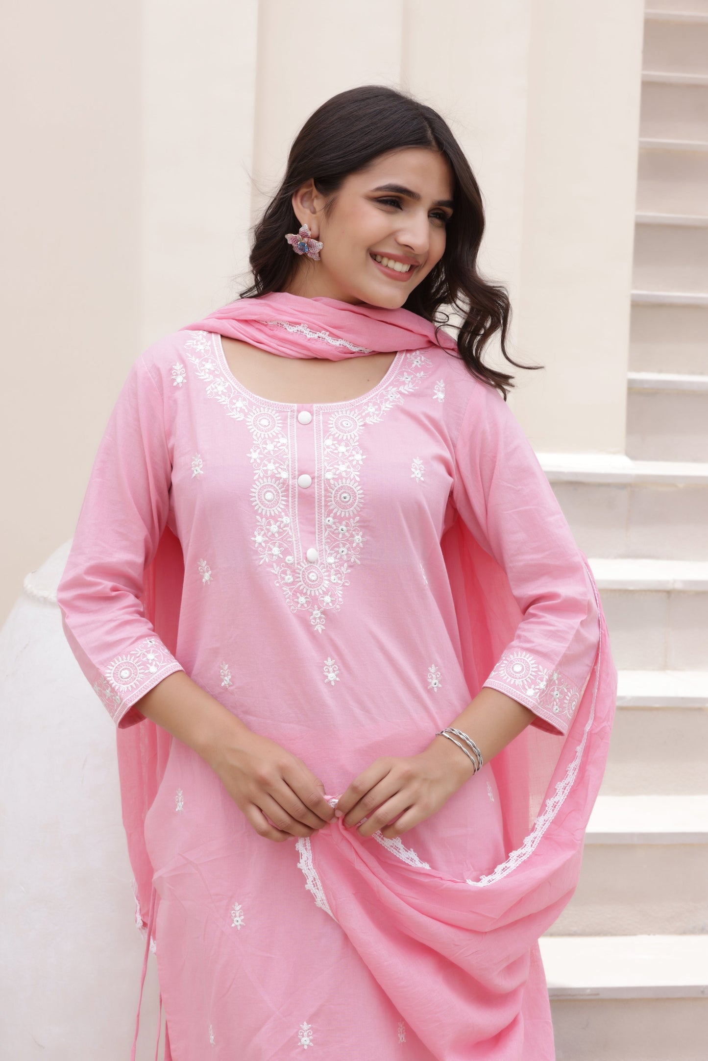 Rosy Delight Cotton Suit Set