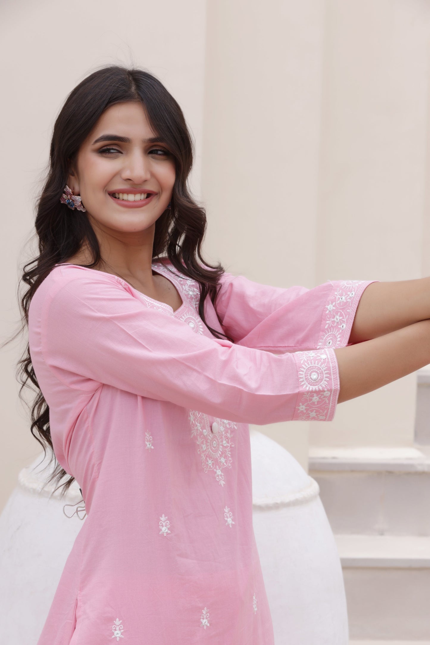 Rosy Delight Cotton Suit Set