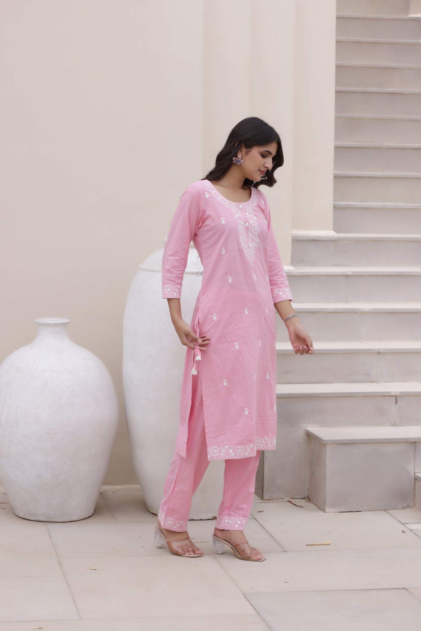 Rosy Delight Cotton Suit Set