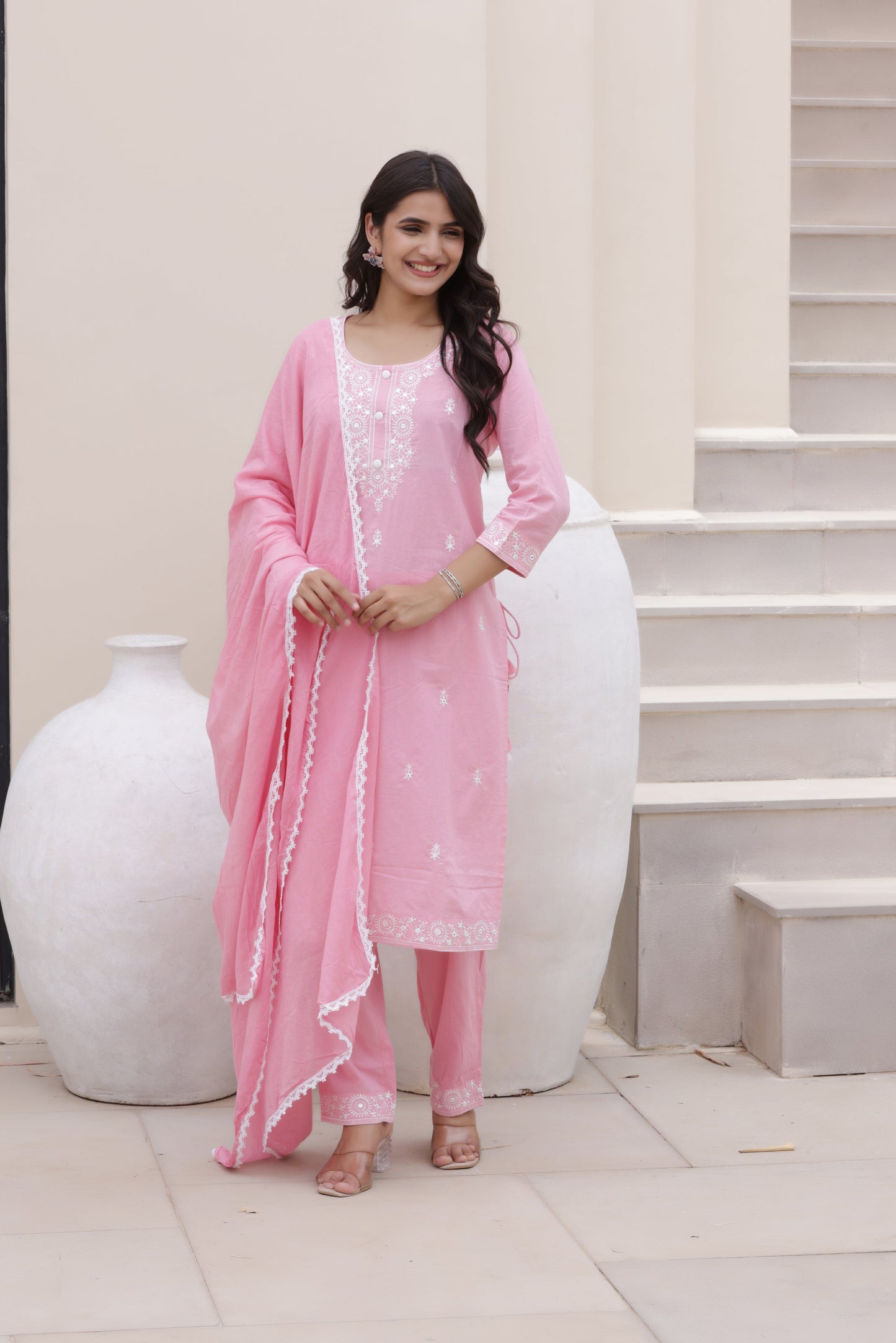 Rosy Delight Cotton Suit Set