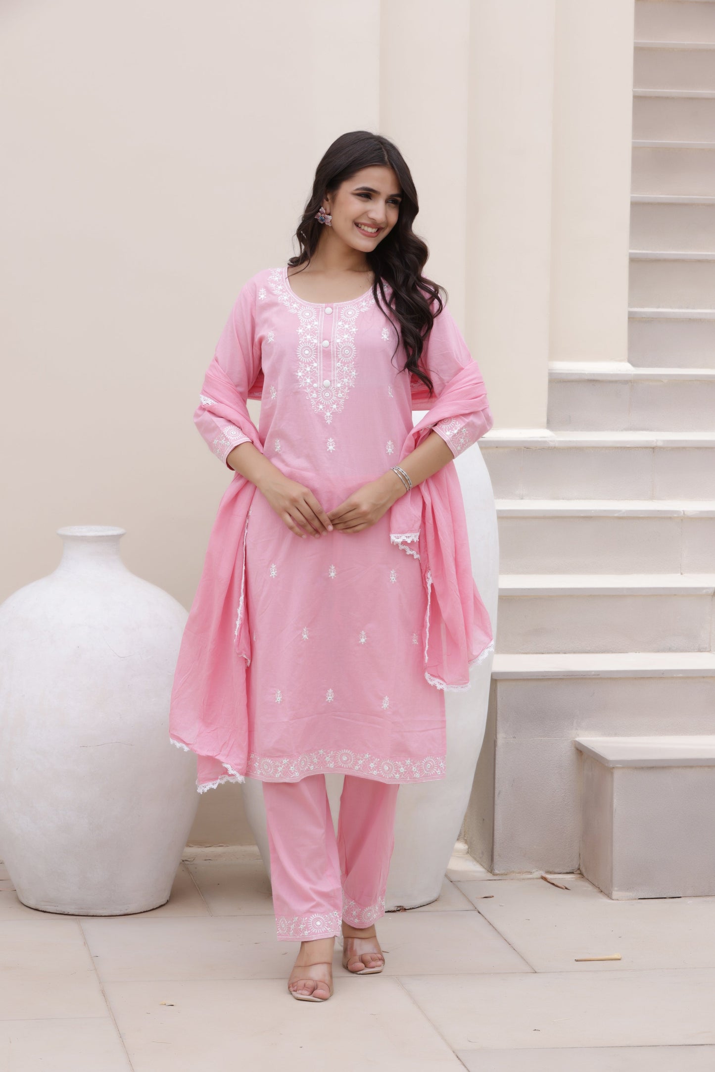 Rosy Delight Cotton Suit Set