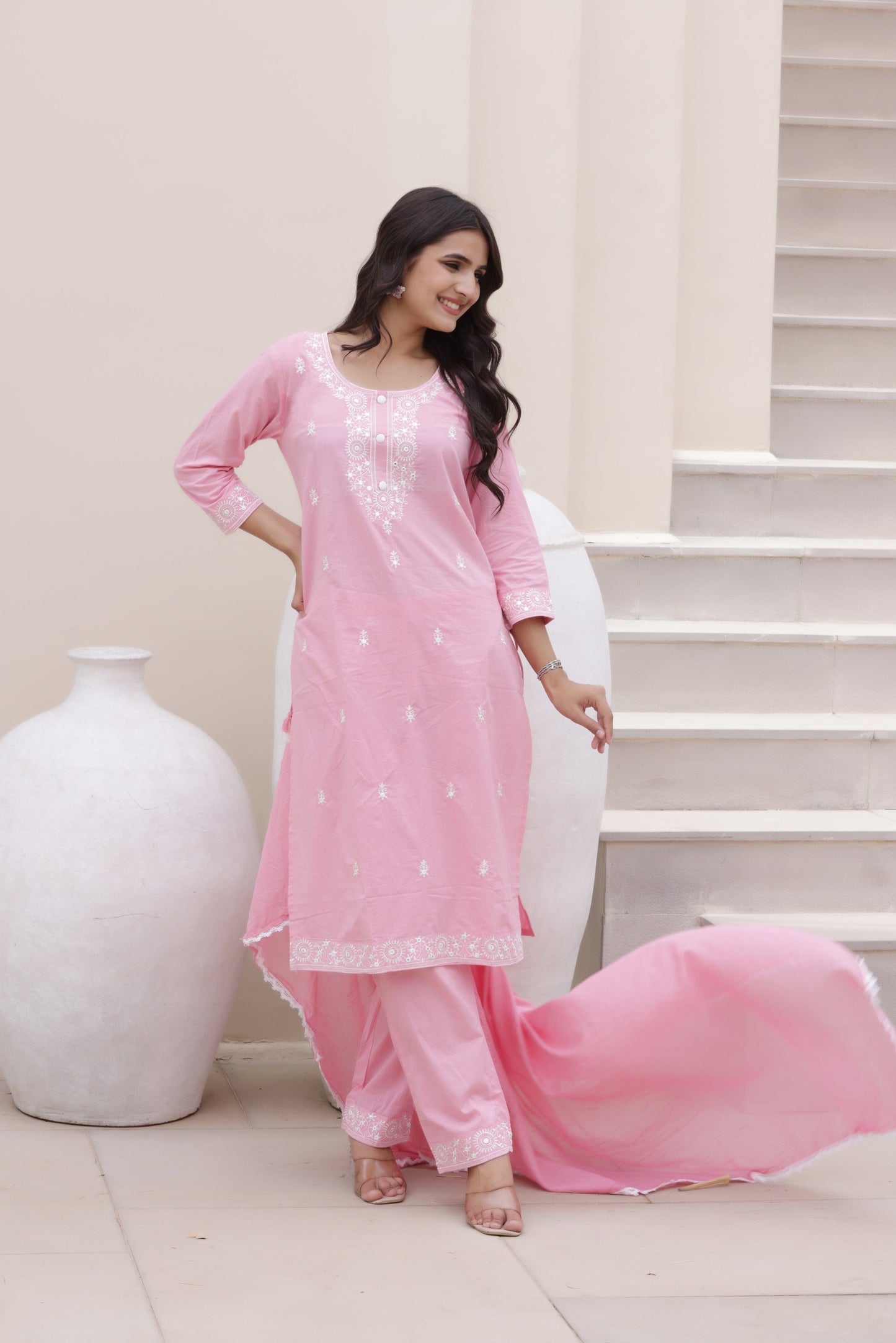 Rosy Delight Cotton Suit Set