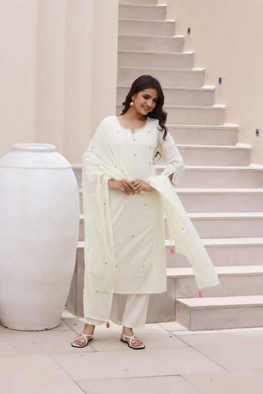 Summer Blush Cotton Suit Set