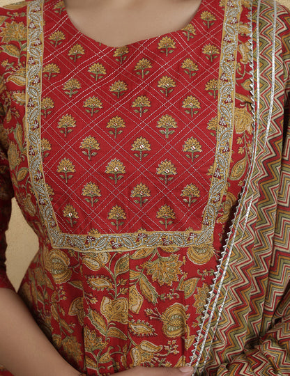 Majenta Cotton Sharara Set