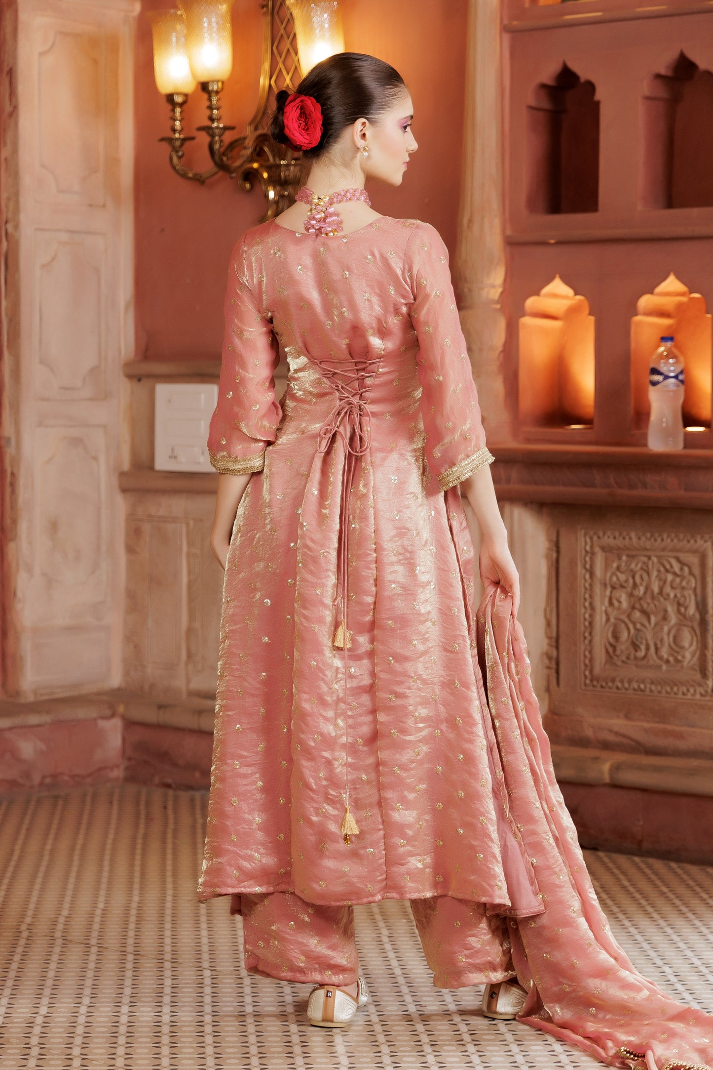 Peach Glow Festive Suit Set