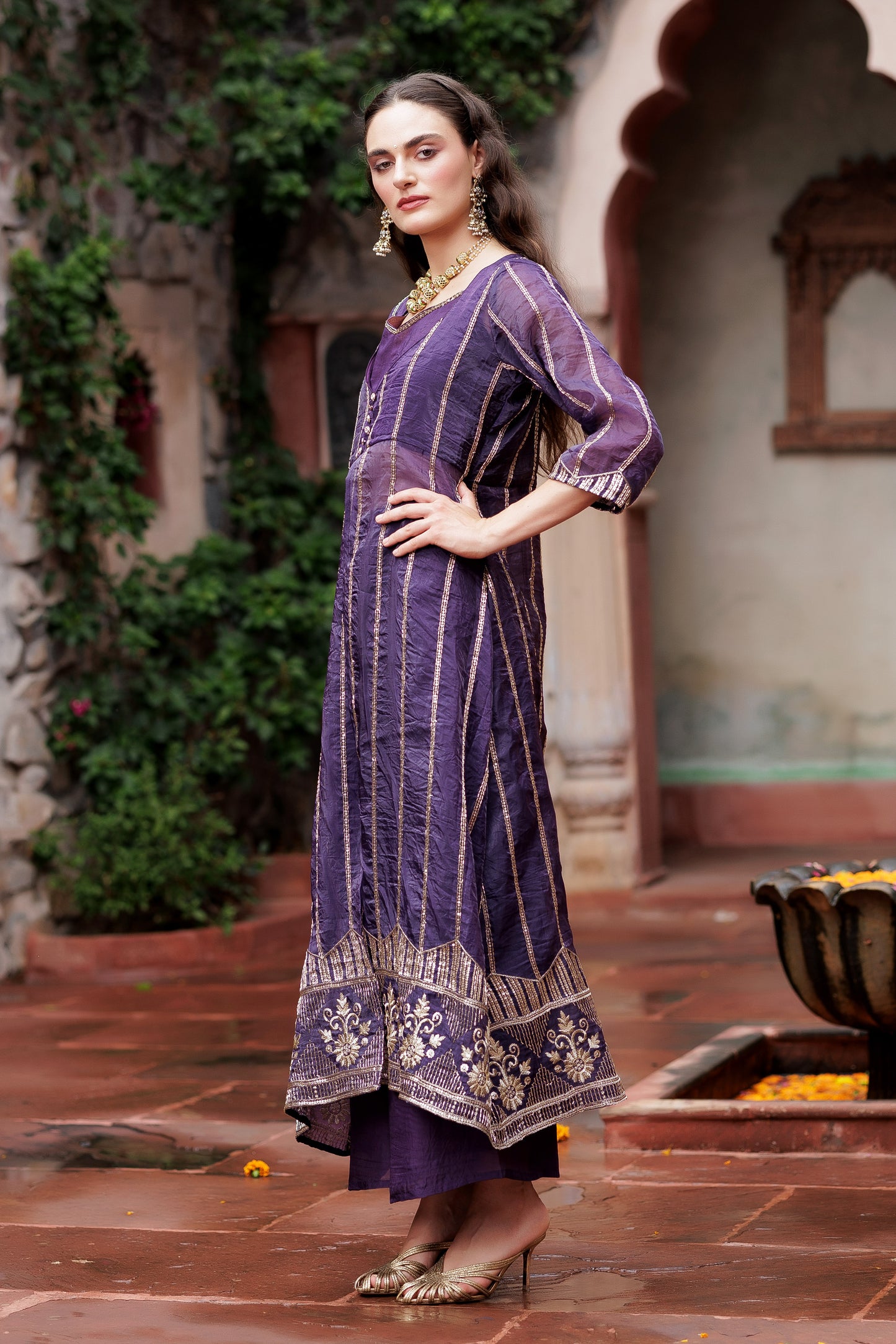 Fusion Bloom Festive Indo-Western Set