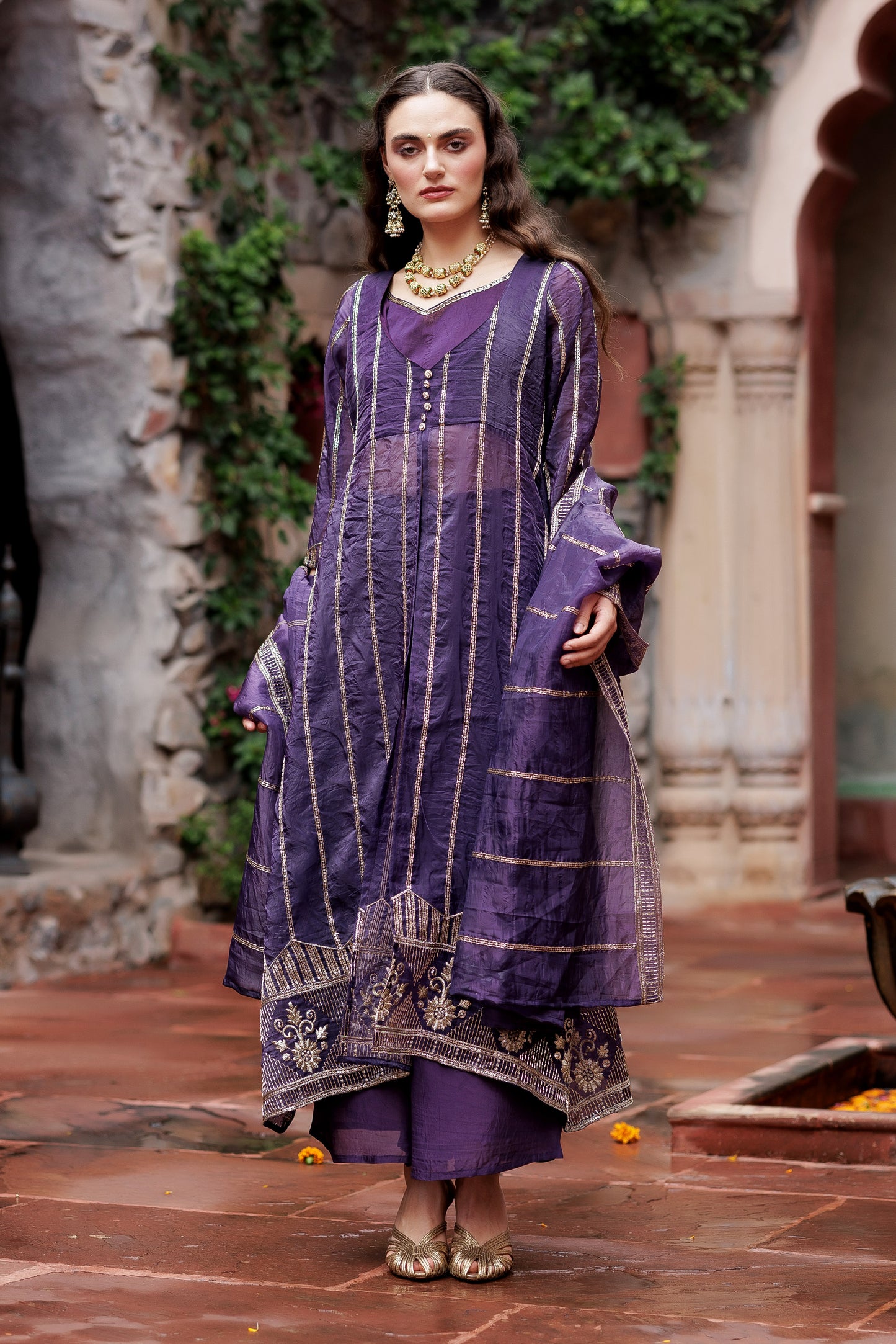 Fusion Bloom Festive Indo-Western Set