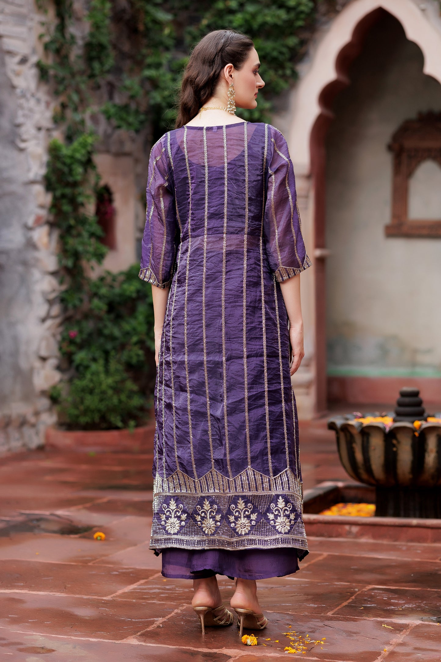 Fusion Bloom Festive Indo-Western Set
