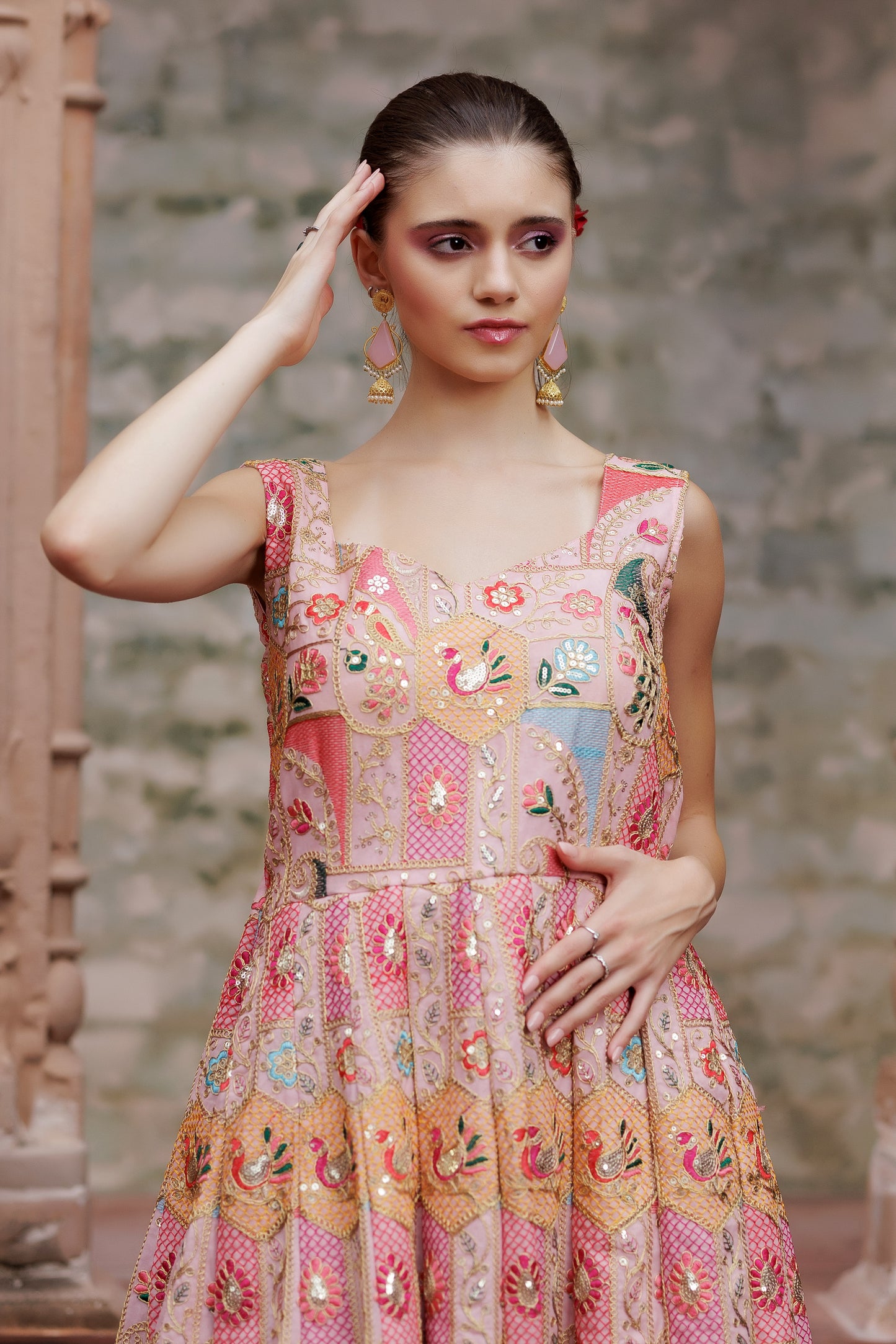 Zari Dream Pastel Anarkali Suit Set