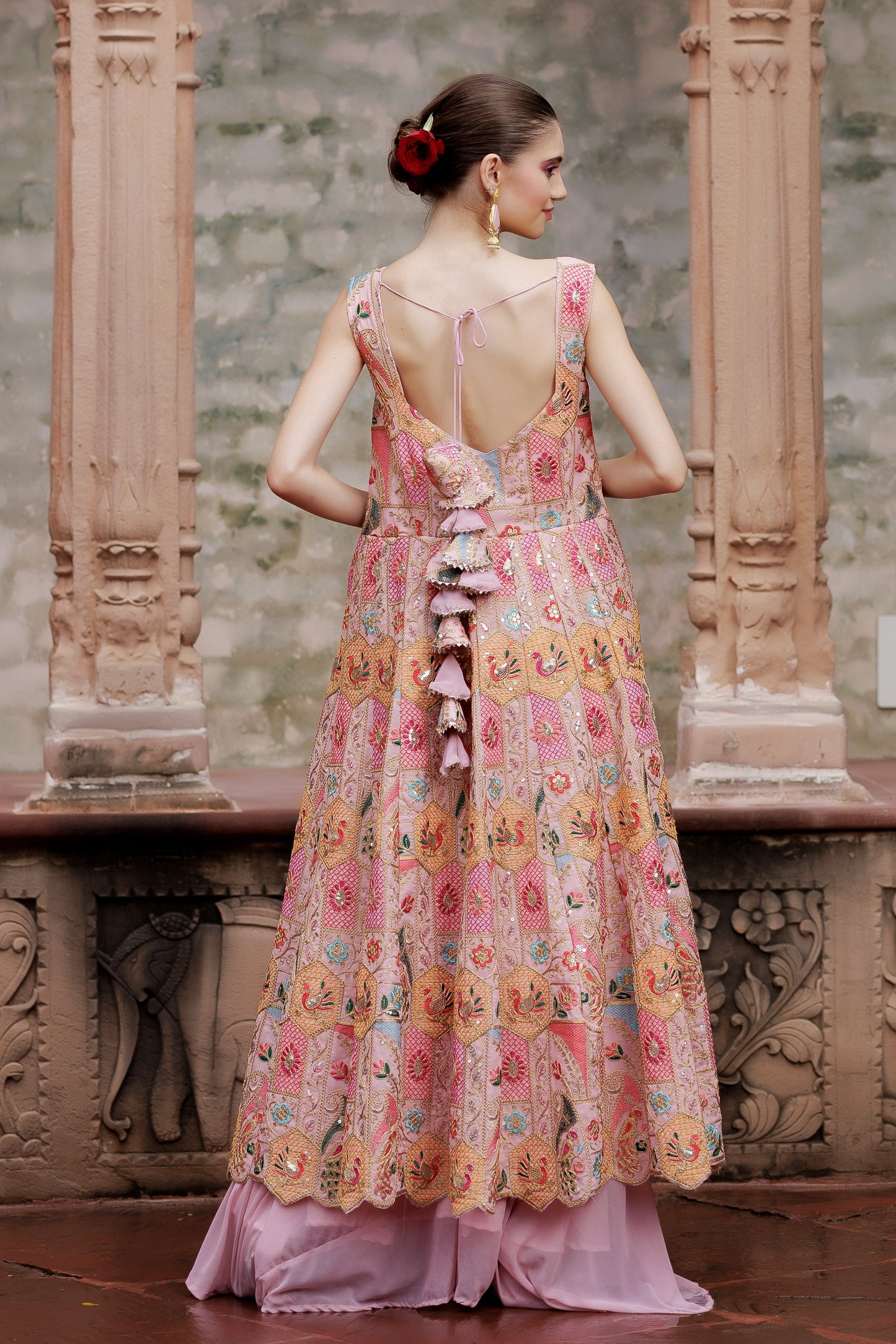 Zari Dream Pastel Anarkali Suit Set